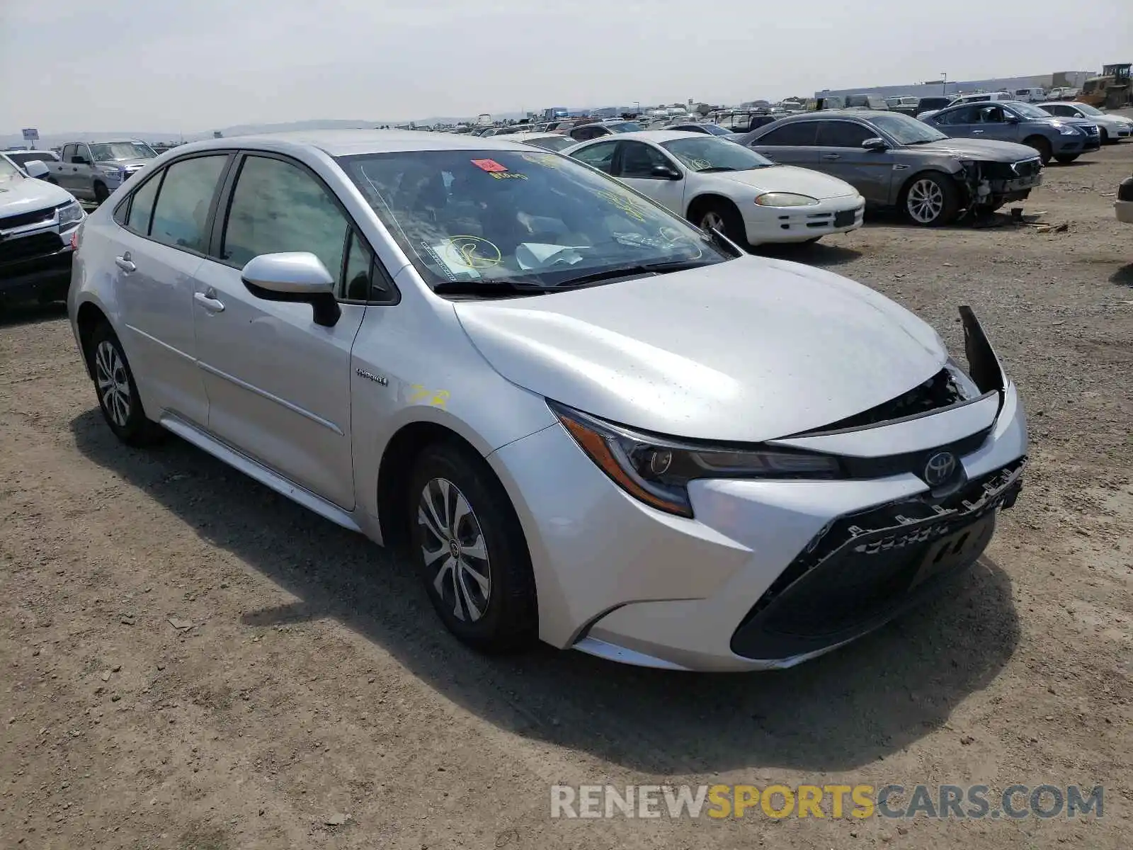 1 Photograph of a damaged car JTDEBRBE8LJ010884 TOYOTA COROLLA 2020