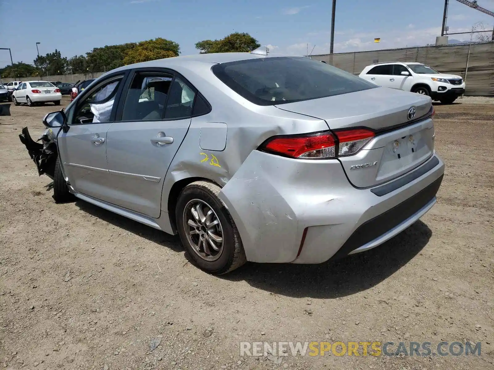 3 Photograph of a damaged car JTDEBRBE8LJ010884 TOYOTA COROLLA 2020