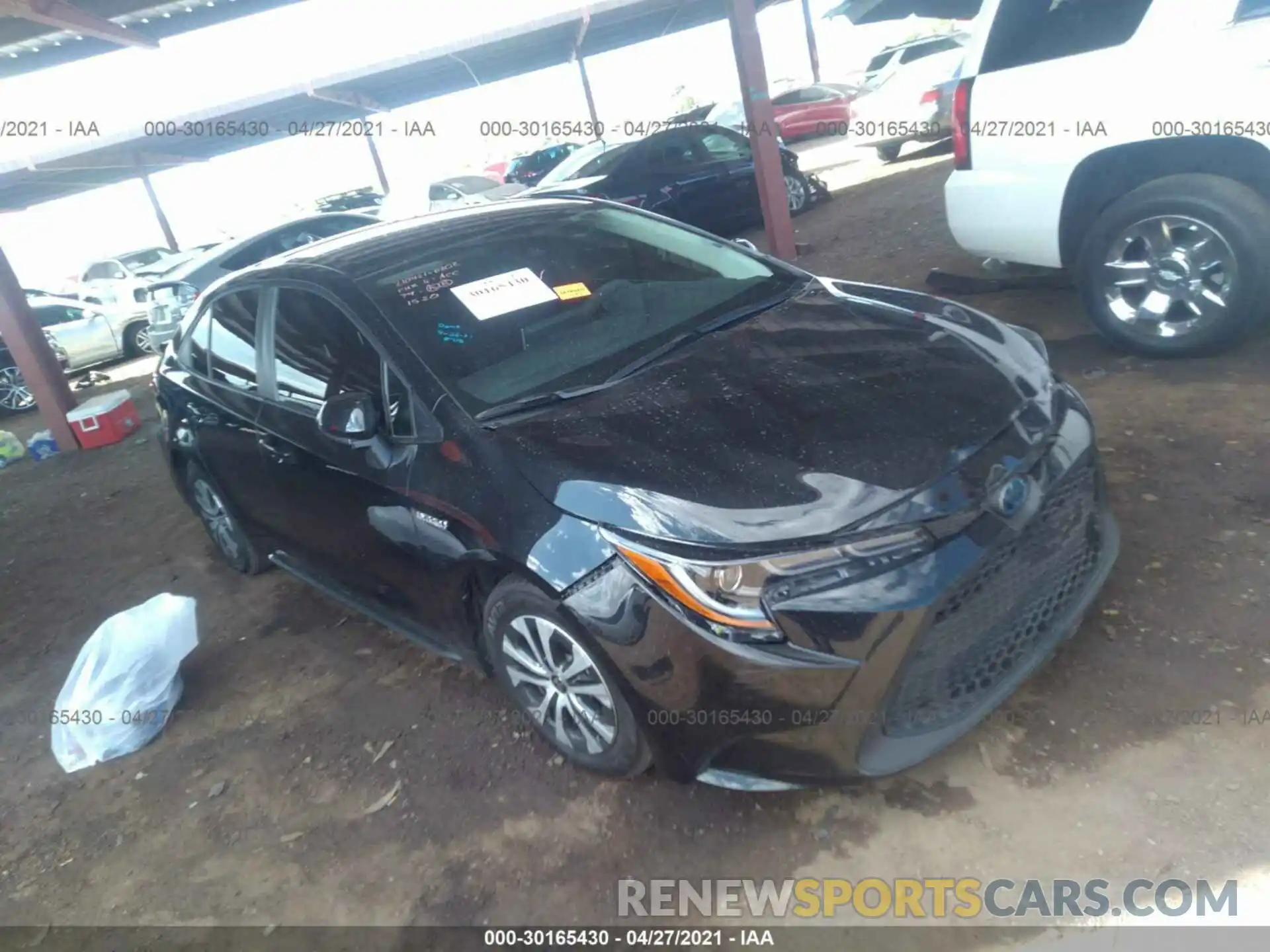 1 Photograph of a damaged car JTDEBRBE8LJ011520 TOYOTA COROLLA 2020