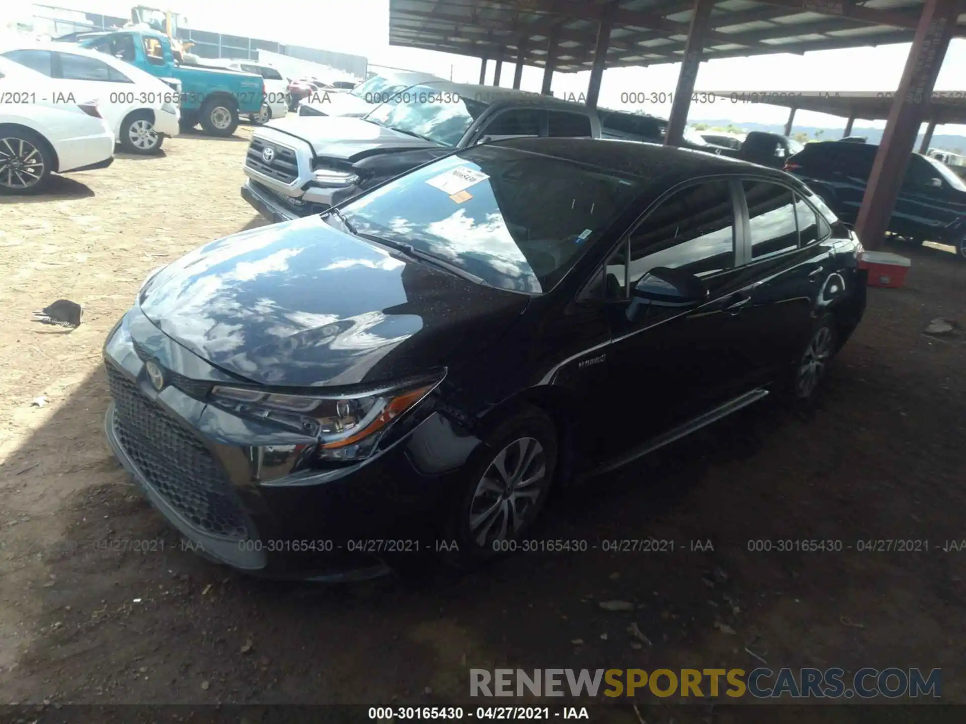 2 Photograph of a damaged car JTDEBRBE8LJ011520 TOYOTA COROLLA 2020