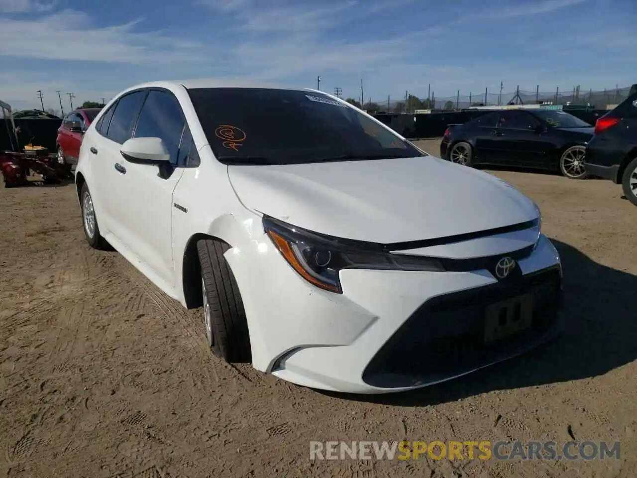 1 Photograph of a damaged car JTDEBRBE8LJ011615 TOYOTA COROLLA 2020