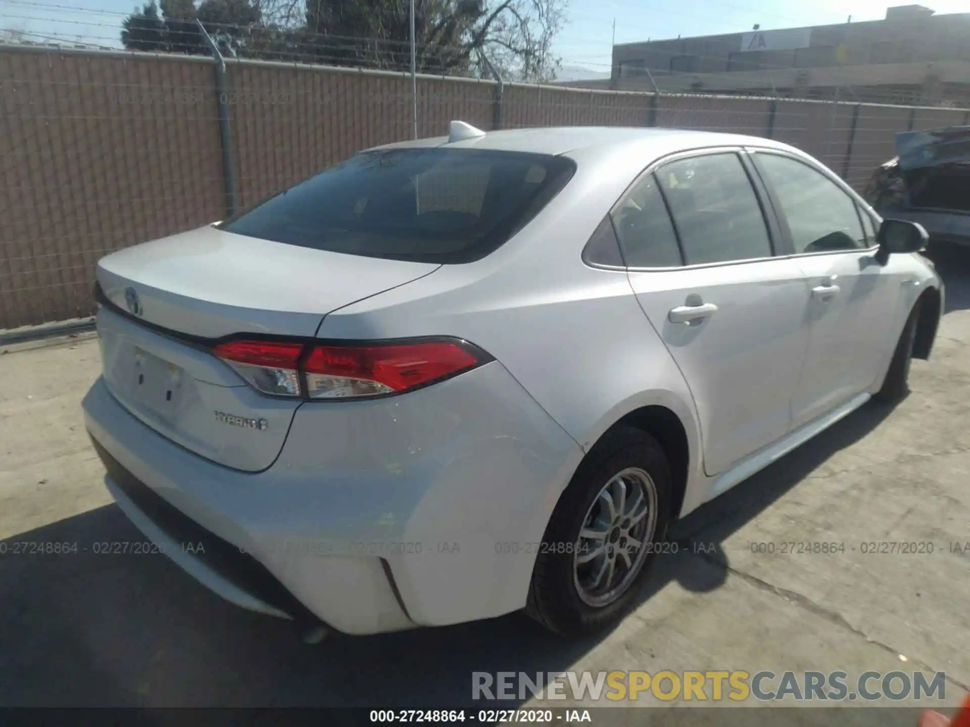 4 Photograph of a damaged car JTDEBRBE8LJ012795 TOYOTA COROLLA 2020