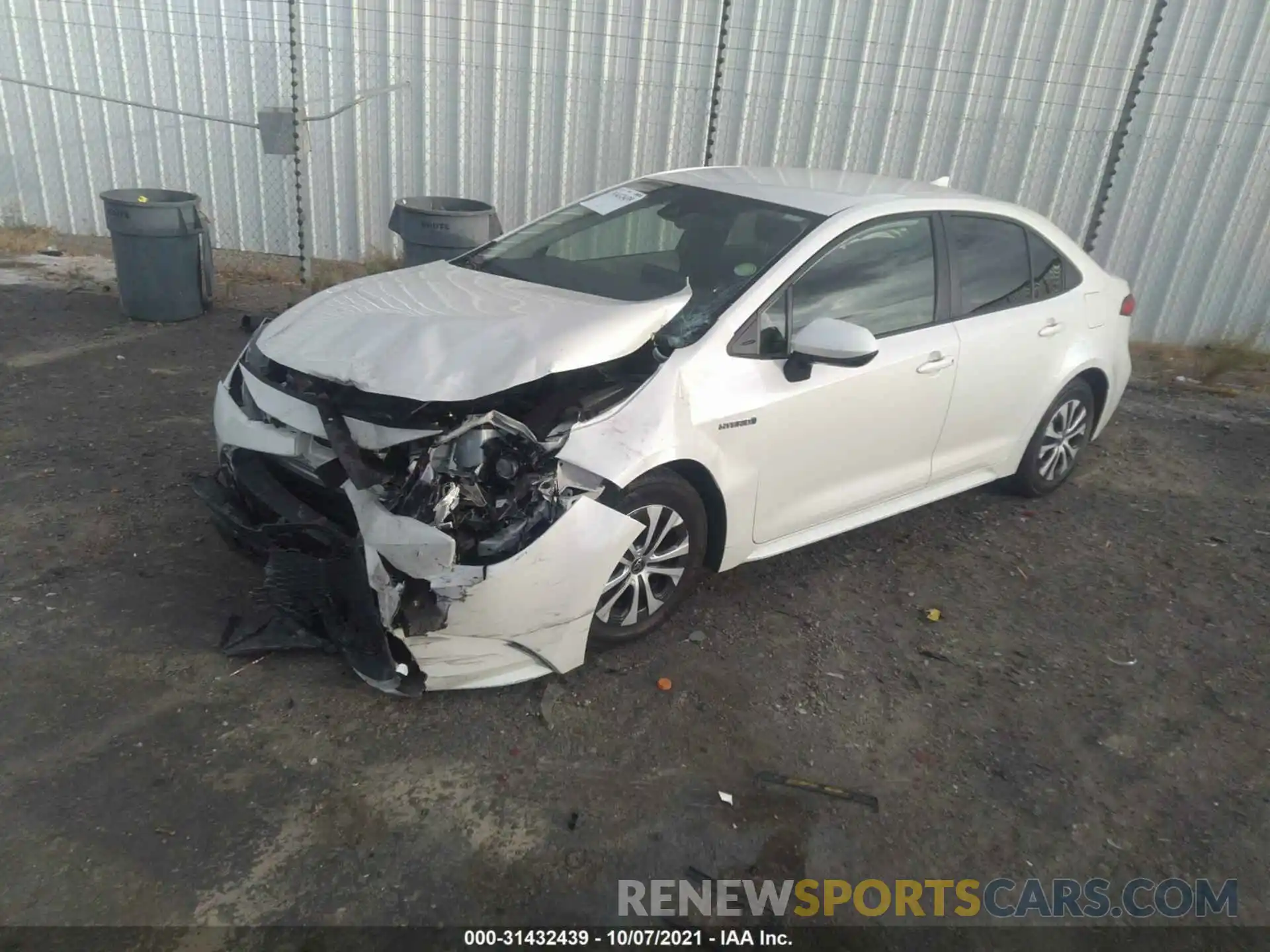 2 Photograph of a damaged car JTDEBRBE8LJ013400 TOYOTA COROLLA 2020