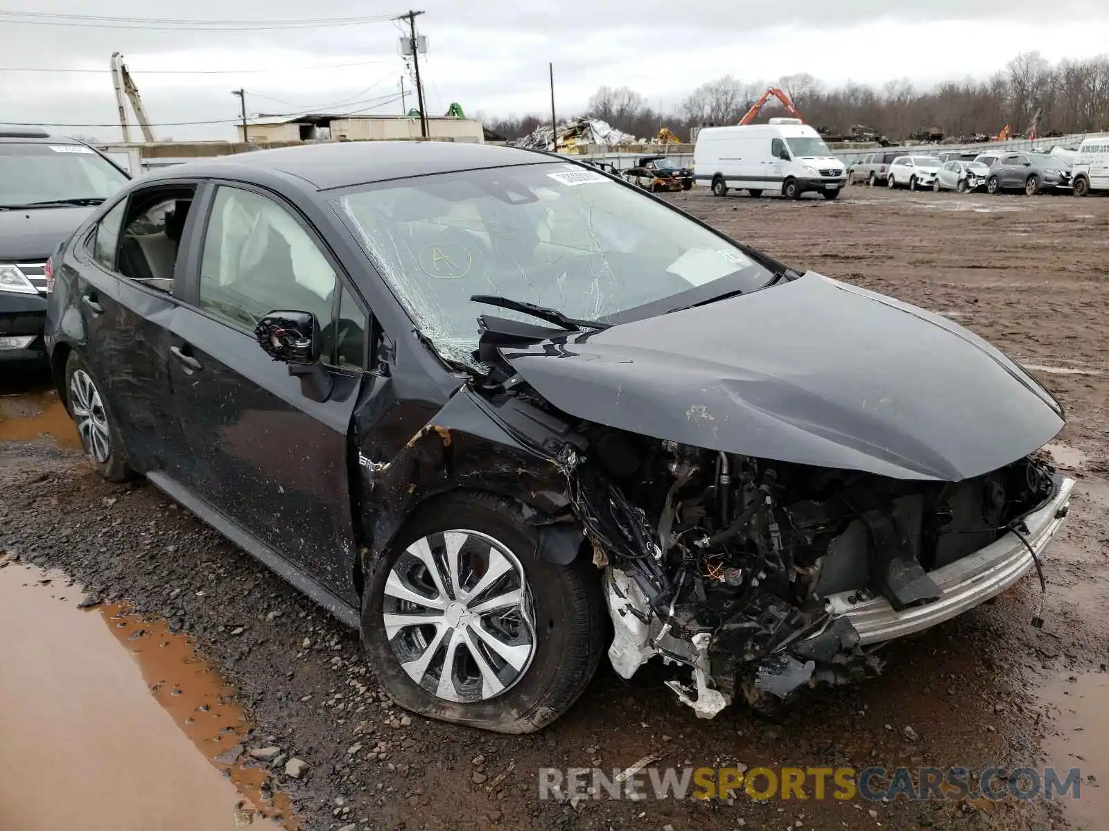 1 Photograph of a damaged car JTDEBRBE8LJ014451 TOYOTA COROLLA 2020