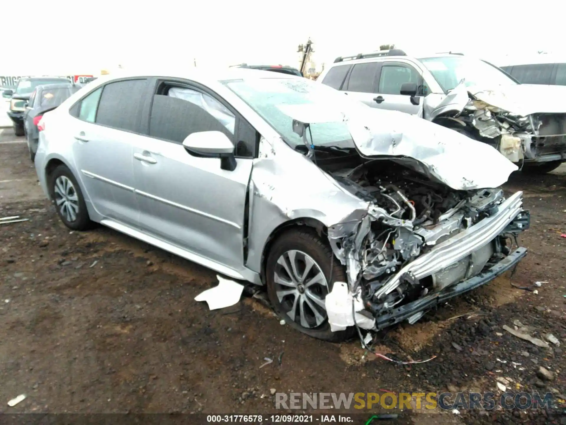 1 Photograph of a damaged car JTDEBRBE8LJ014739 TOYOTA COROLLA 2020