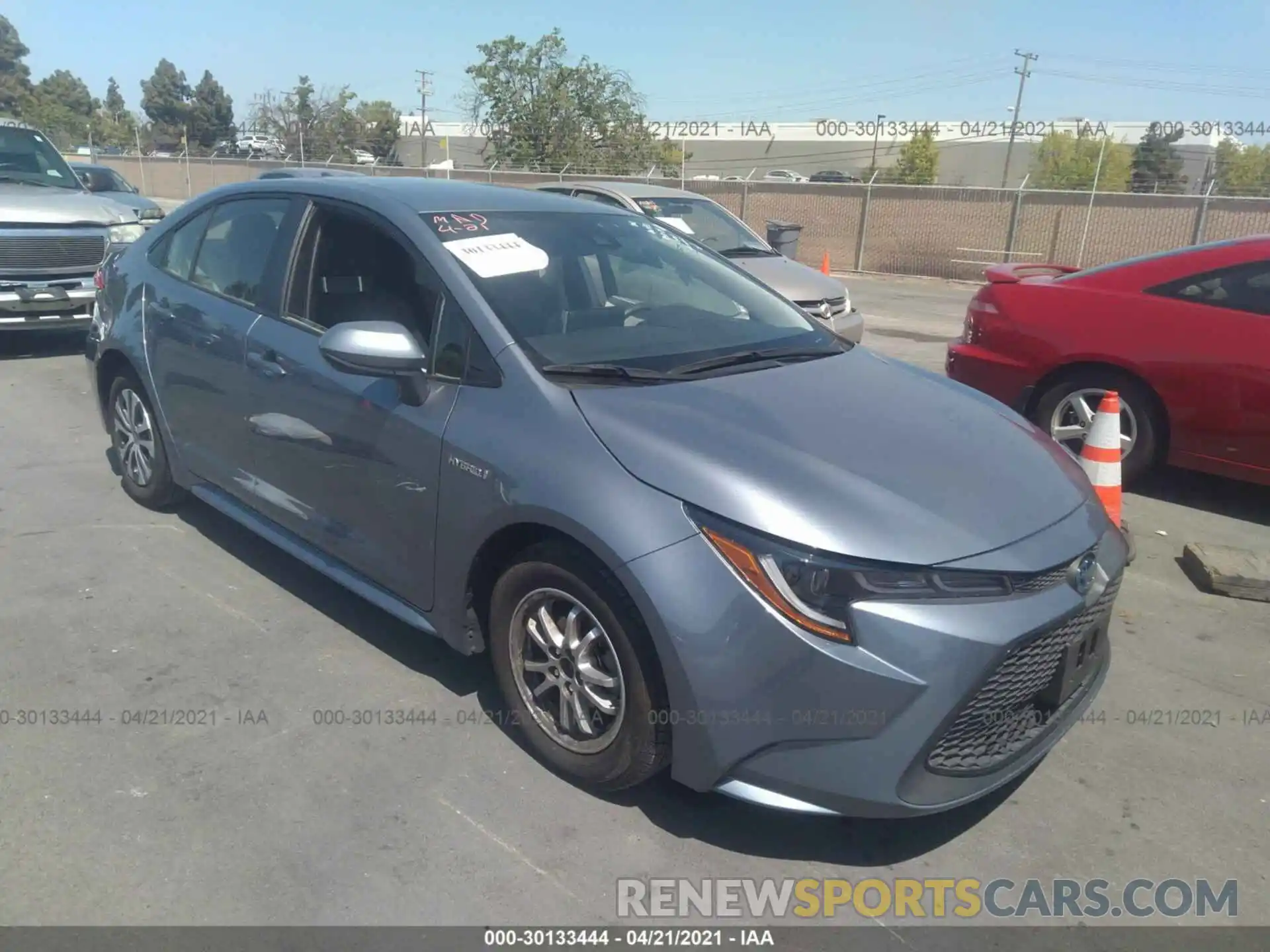 1 Photograph of a damaged car JTDEBRBE8LJ015812 TOYOTA COROLLA 2020