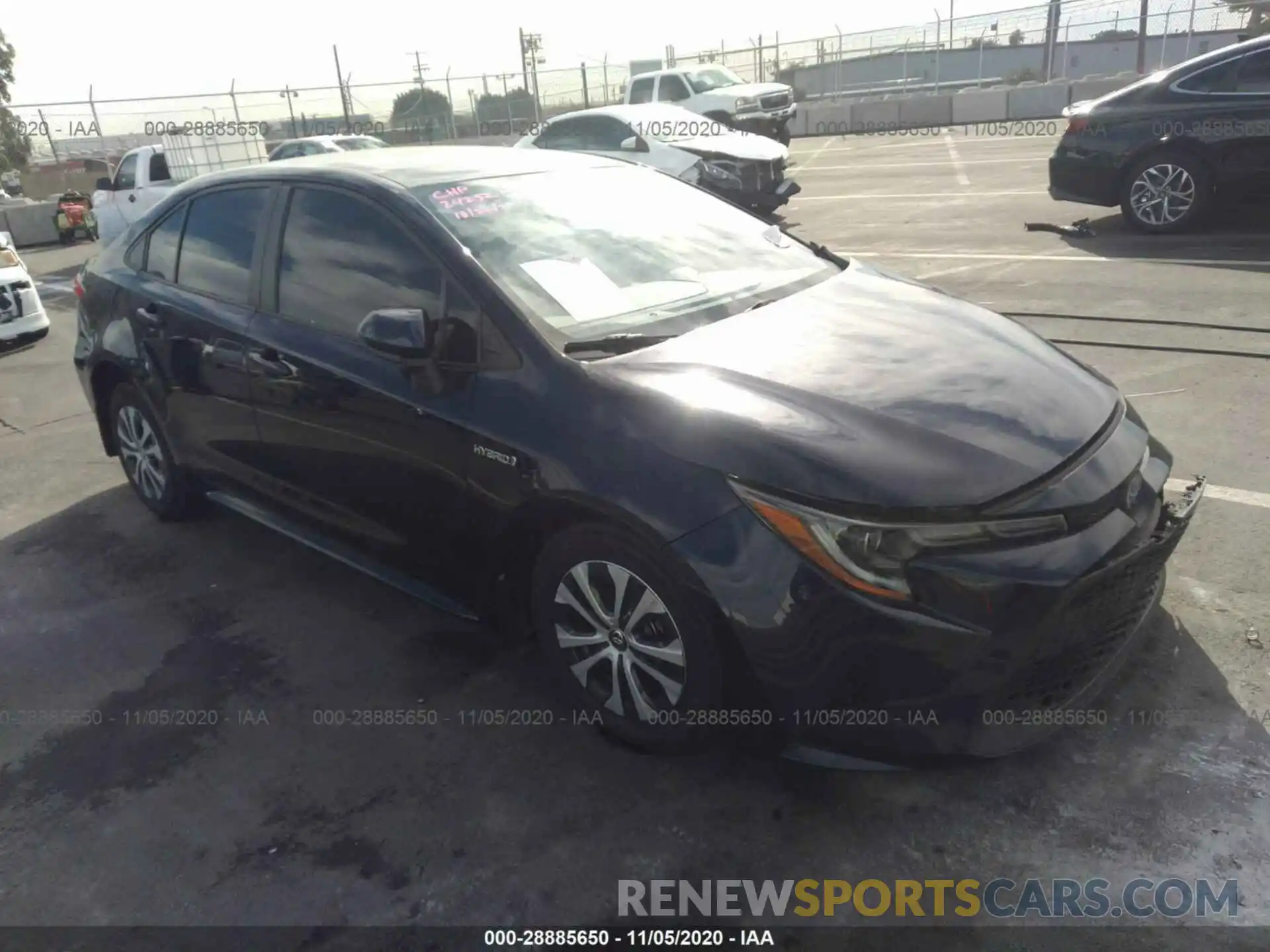 1 Photograph of a damaged car JTDEBRBE8LJ016006 TOYOTA COROLLA 2020