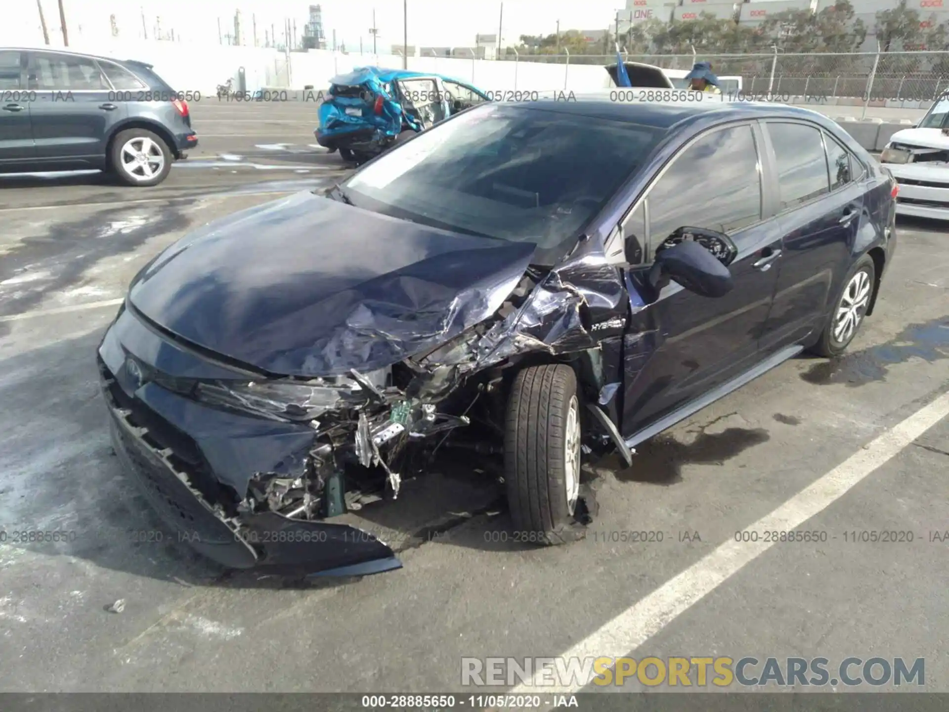 2 Photograph of a damaged car JTDEBRBE8LJ016006 TOYOTA COROLLA 2020