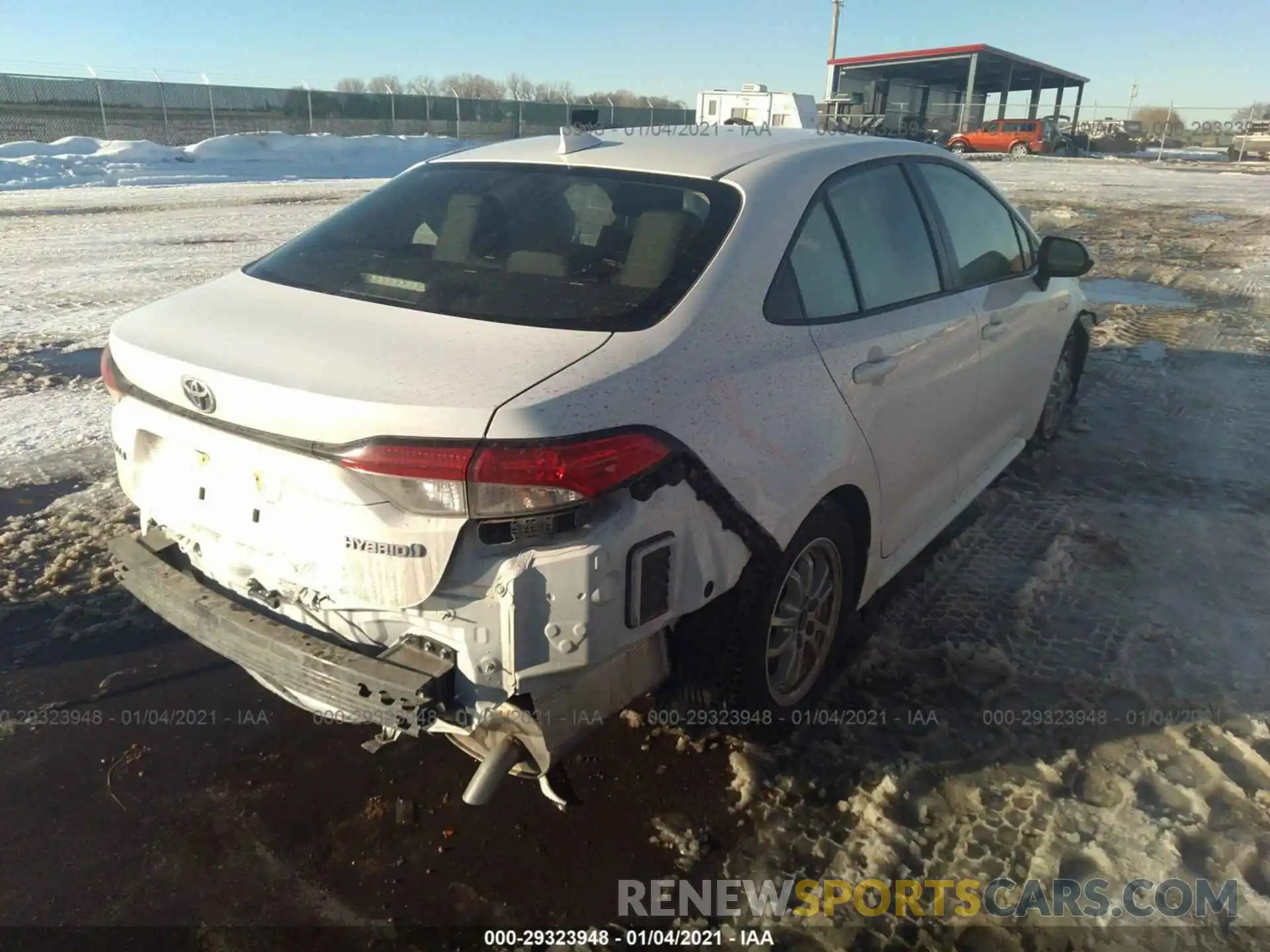 4 Photograph of a damaged car JTDEBRBE8LJ017186 TOYOTA COROLLA 2020
