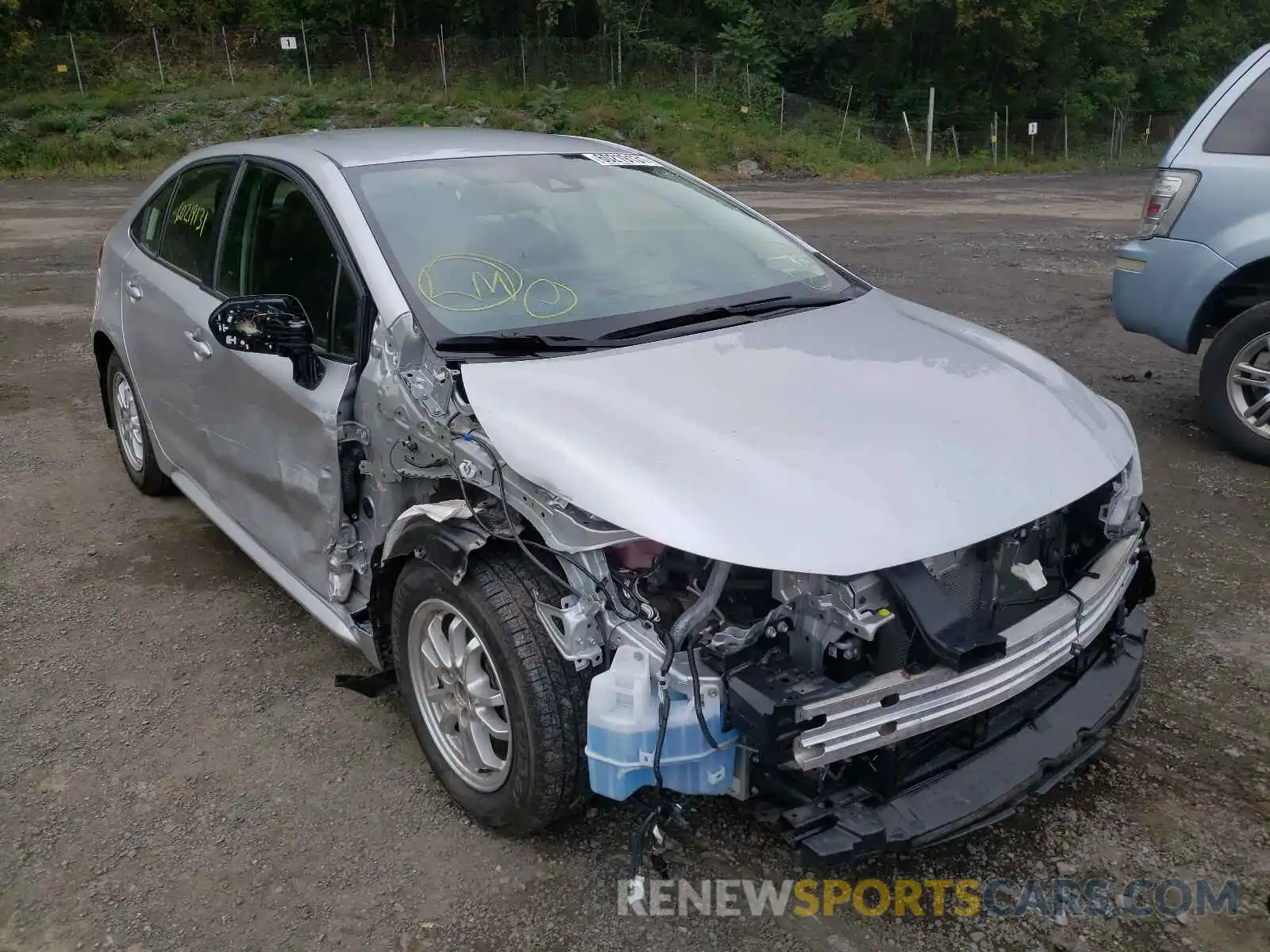 1 Photograph of a damaged car JTDEBRBE8LJ018192 TOYOTA COROLLA 2020