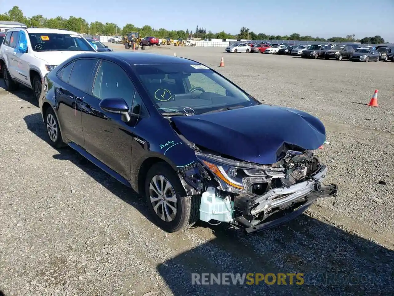 1 Photograph of a damaged car JTDEBRBE8LJ018368 TOYOTA COROLLA 2020