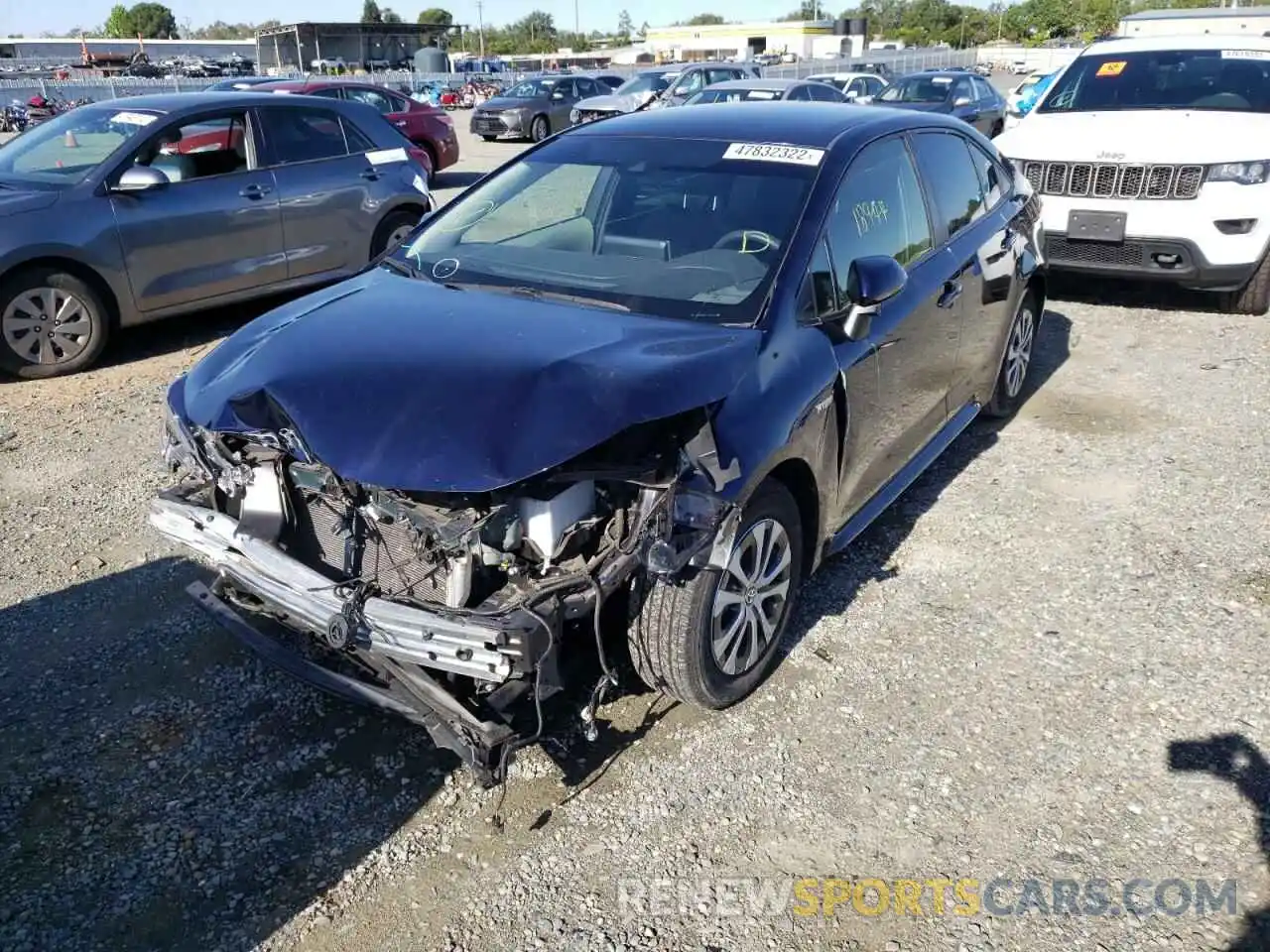 2 Photograph of a damaged car JTDEBRBE8LJ018368 TOYOTA COROLLA 2020