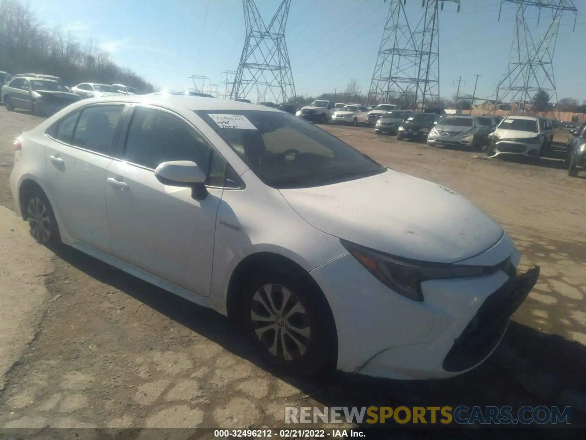 1 Photograph of a damaged car JTDEBRBE8LJ019343 TOYOTA COROLLA 2020