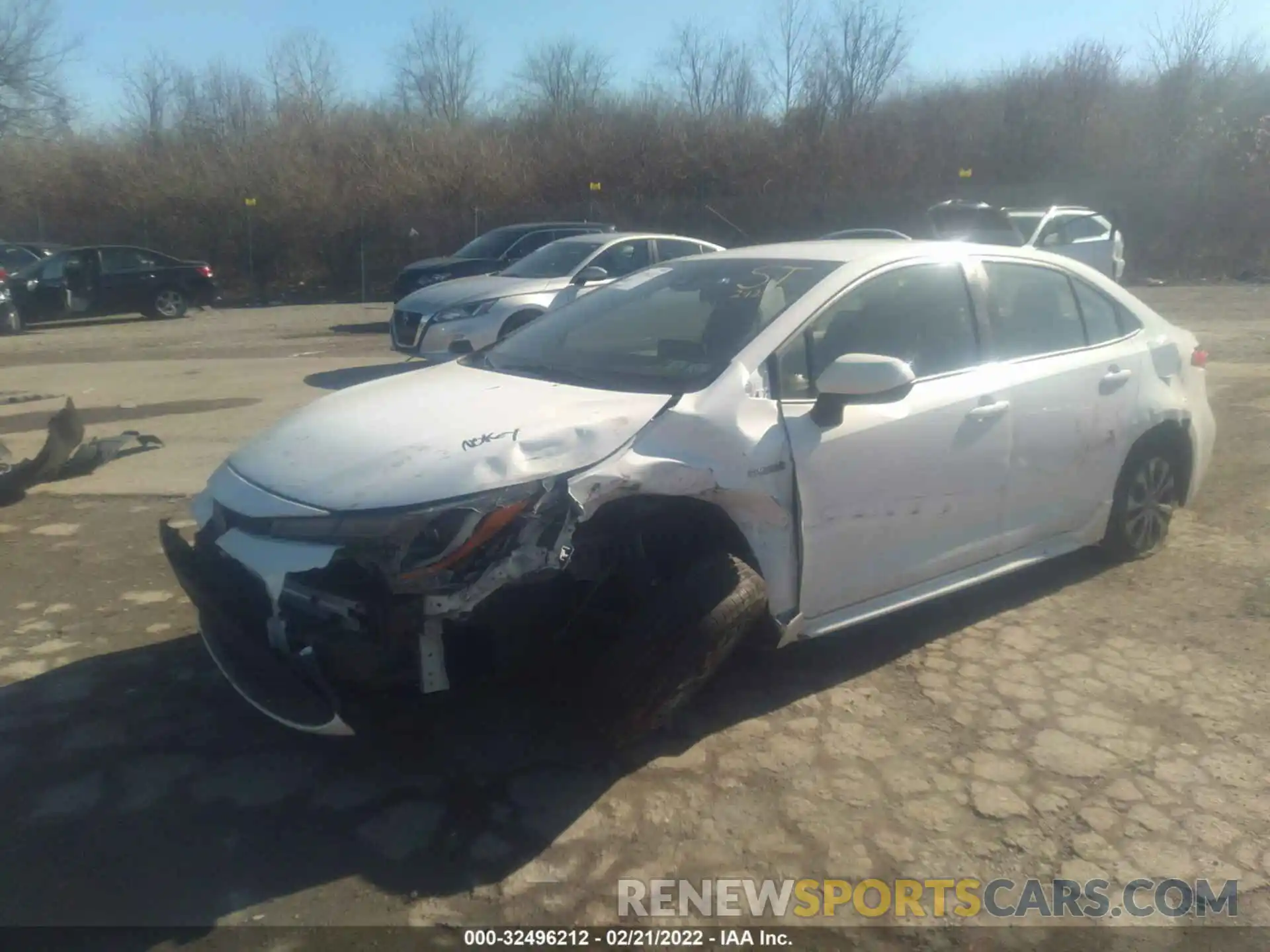 2 Photograph of a damaged car JTDEBRBE8LJ019343 TOYOTA COROLLA 2020