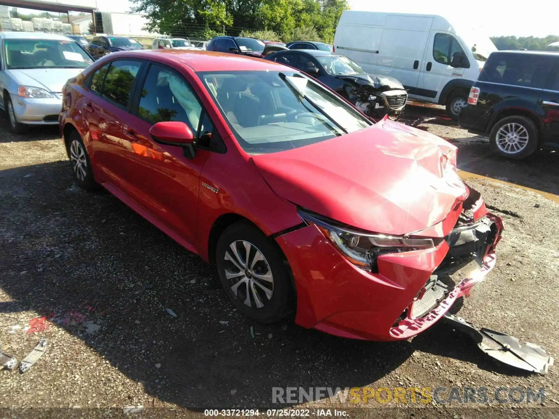 1 Photograph of a damaged car JTDEBRBE8LJ020802 TOYOTA COROLLA 2020