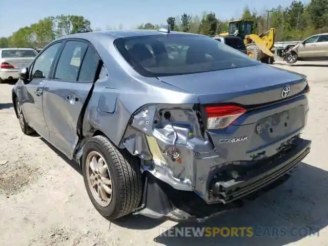 3 Photograph of a damaged car JTDEBRBE8LJ021190 TOYOTA COROLLA 2020