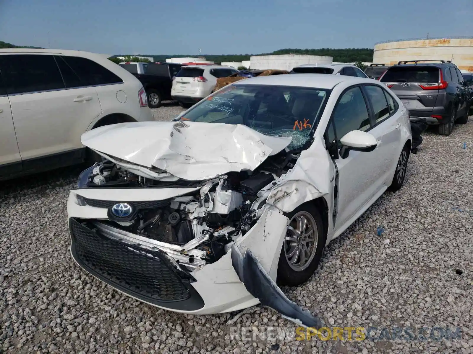 2 Photograph of a damaged car JTDEBRBE8LJ022663 TOYOTA COROLLA 2020