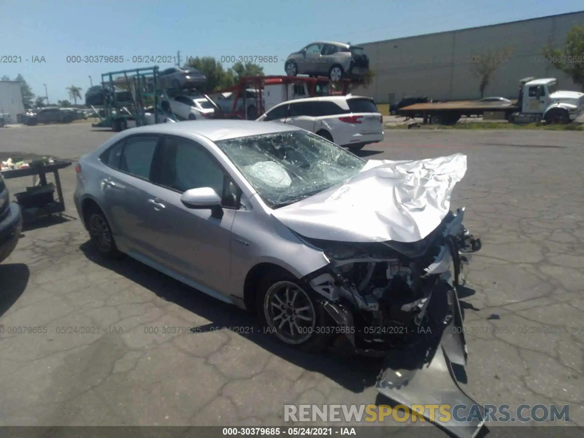 1 Photograph of a damaged car JTDEBRBE8LJ022999 TOYOTA COROLLA 2020