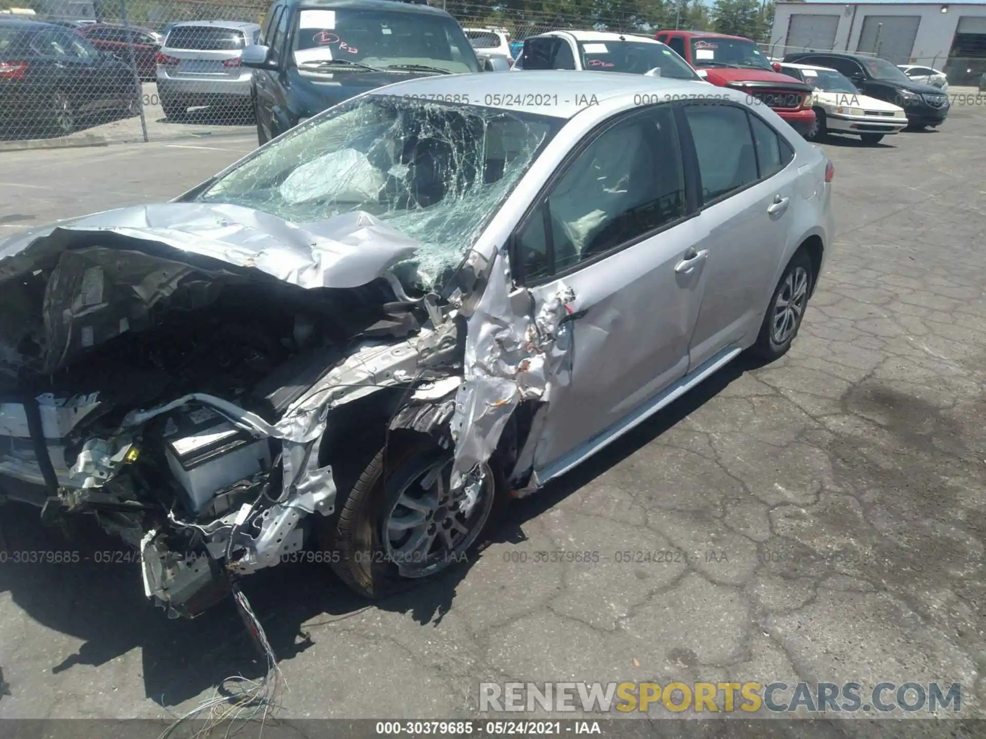 2 Photograph of a damaged car JTDEBRBE8LJ022999 TOYOTA COROLLA 2020