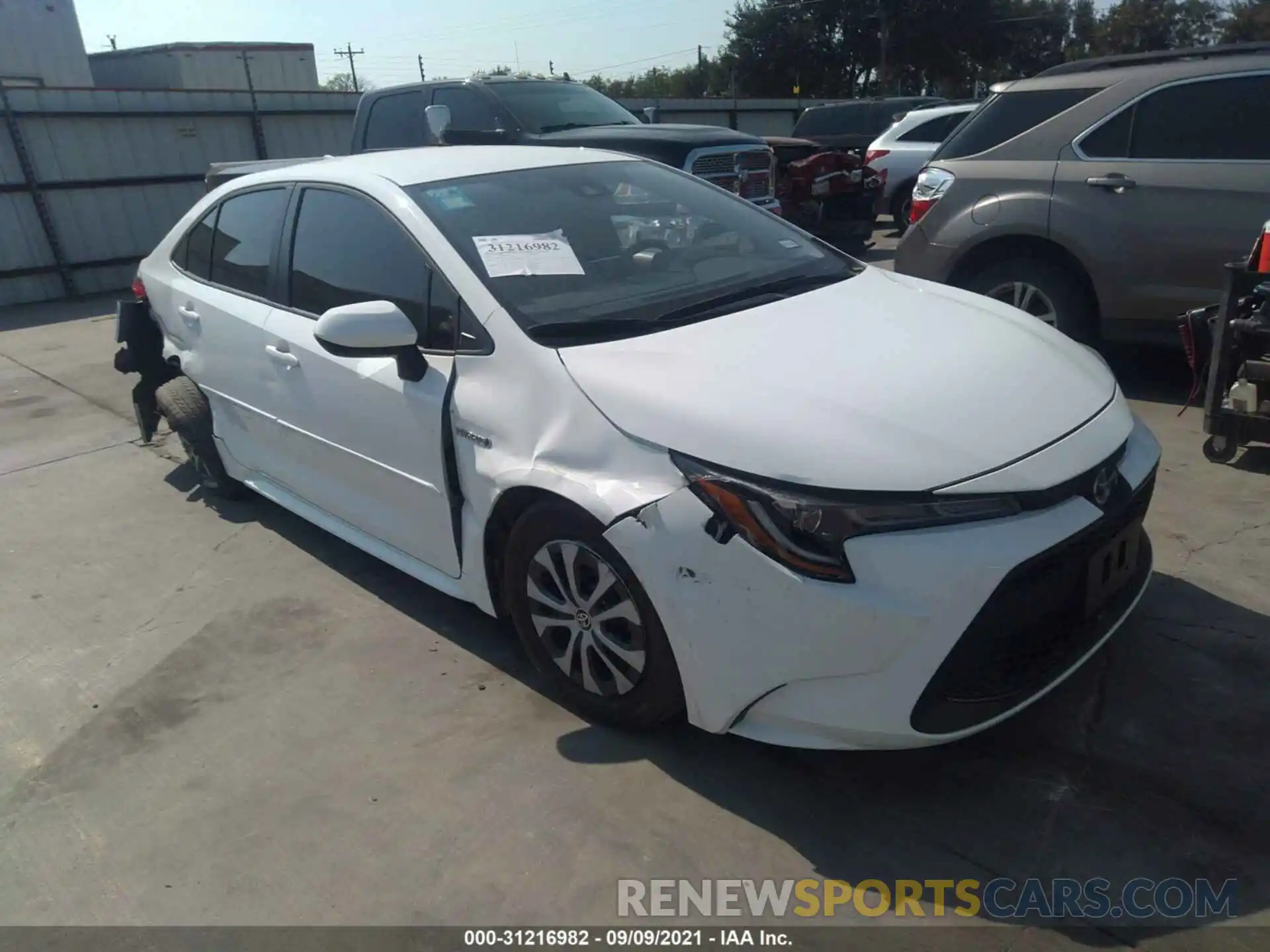 1 Photograph of a damaged car JTDEBRBE8LJ027135 TOYOTA COROLLA 2020