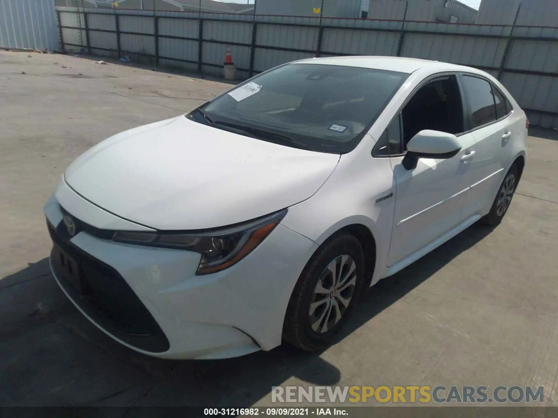 2 Photograph of a damaged car JTDEBRBE8LJ027135 TOYOTA COROLLA 2020