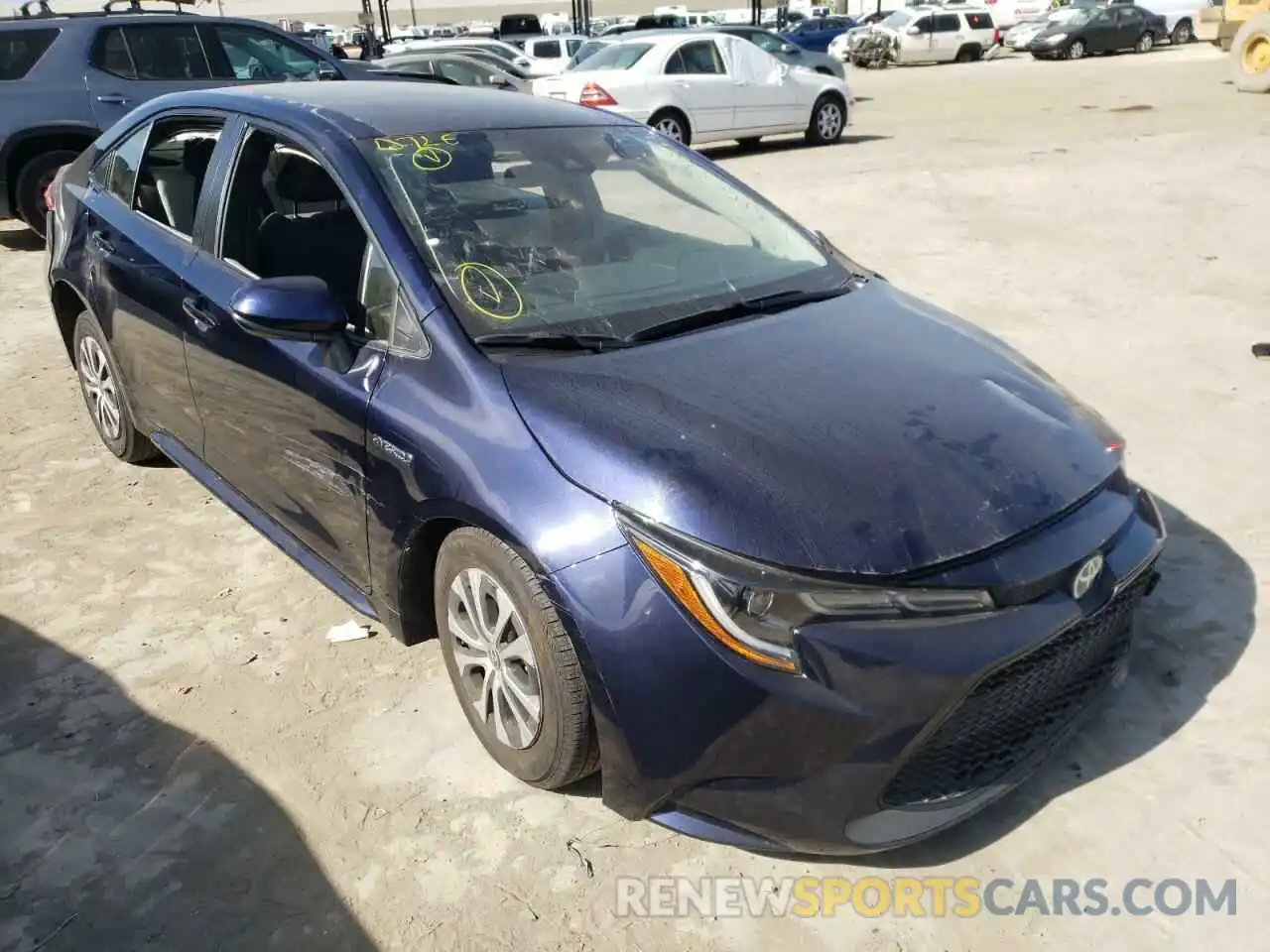 1 Photograph of a damaged car JTDEBRBE8LJ028012 TOYOTA COROLLA 2020