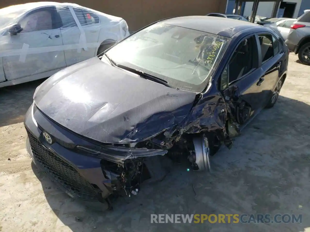 2 Photograph of a damaged car JTDEBRBE8LJ028012 TOYOTA COROLLA 2020