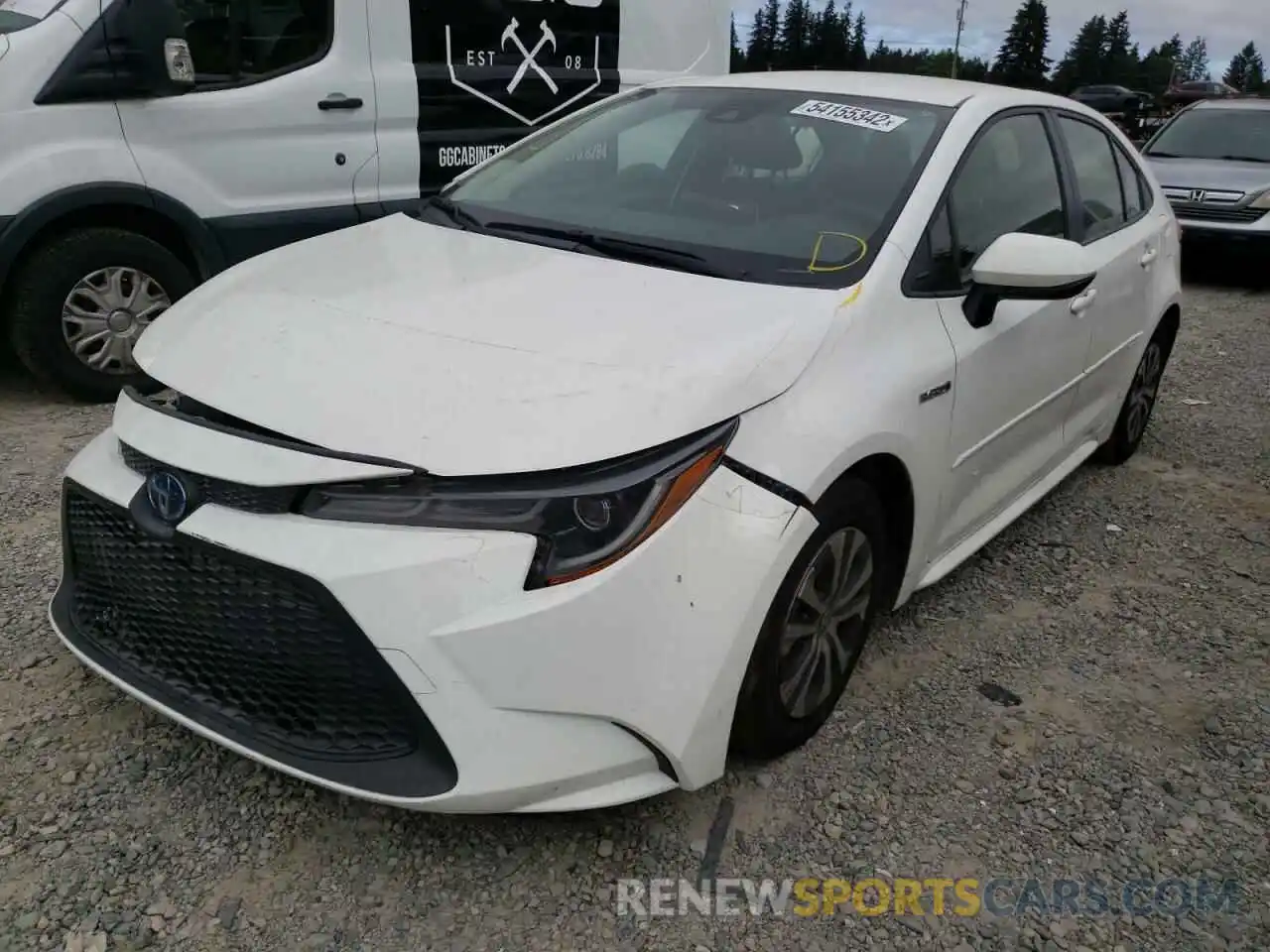 2 Photograph of a damaged car JTDEBRBE8LJ028320 TOYOTA COROLLA 2020