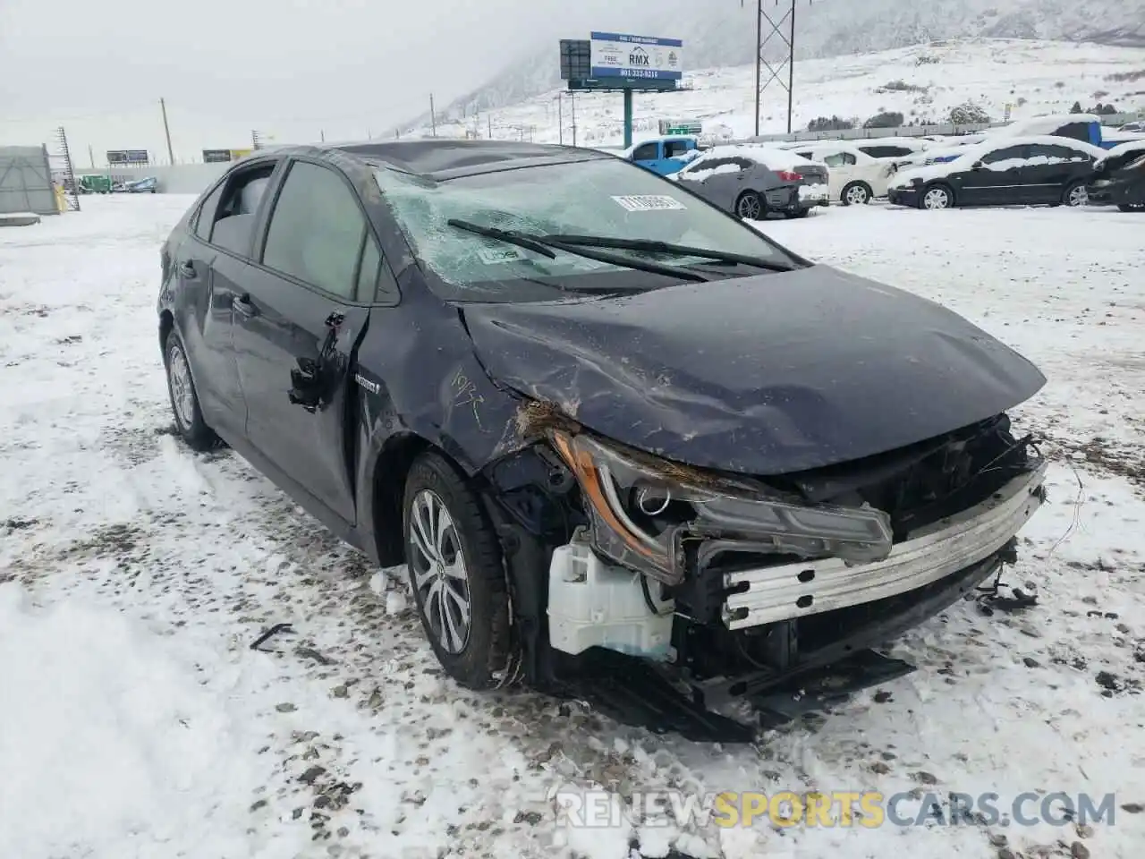 1 Photograph of a damaged car JTDEBRBE8LJ028480 TOYOTA COROLLA 2020