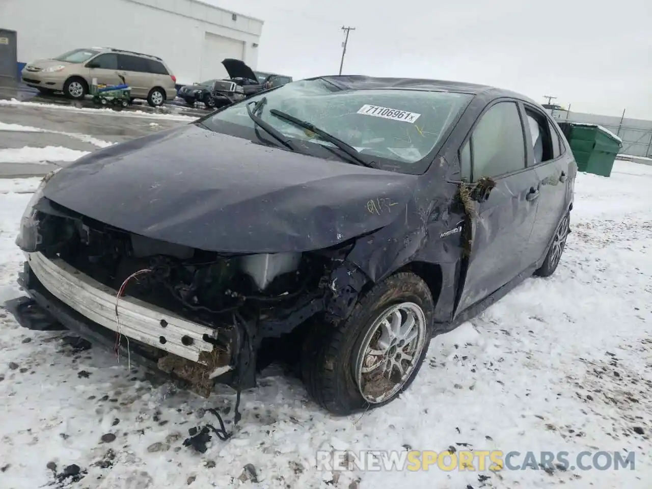 2 Photograph of a damaged car JTDEBRBE8LJ028480 TOYOTA COROLLA 2020