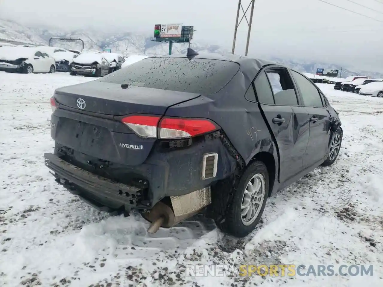 4 Photograph of a damaged car JTDEBRBE8LJ028480 TOYOTA COROLLA 2020