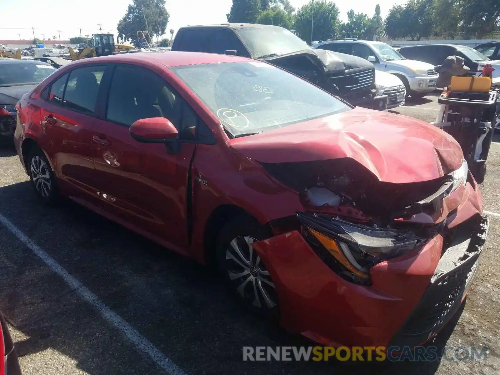 1 Photograph of a damaged car JTDEBRBE8LJ029435 TOYOTA COROLLA 2020