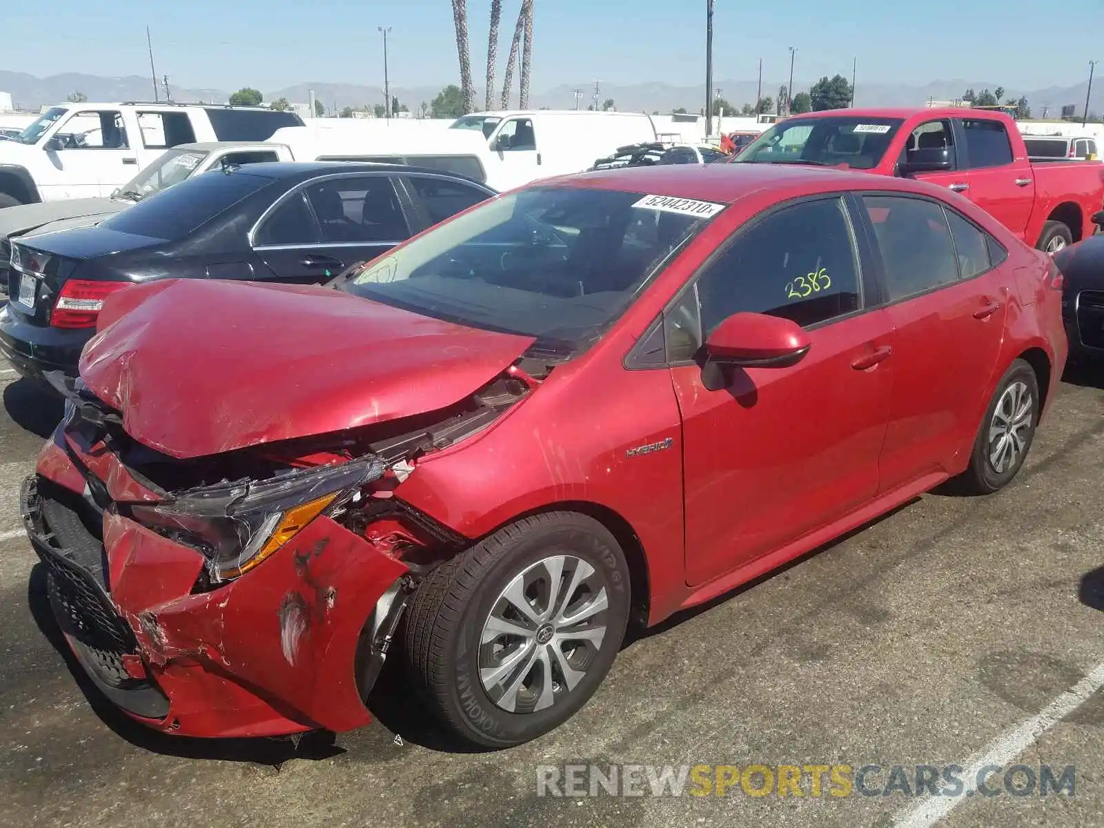 2 Photograph of a damaged car JTDEBRBE8LJ029435 TOYOTA COROLLA 2020