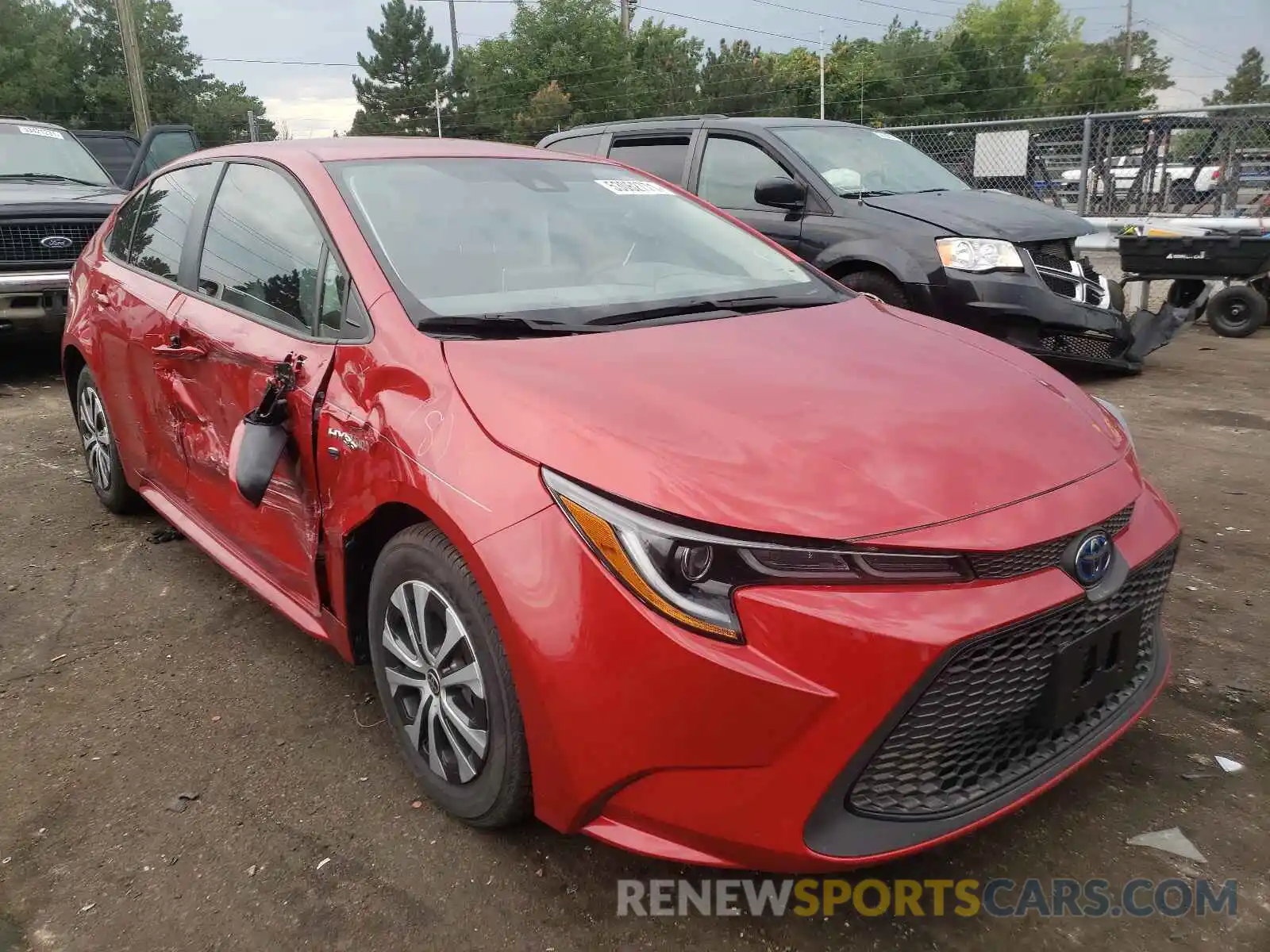 1 Photograph of a damaged car JTDEBRBE8LJ031539 TOYOTA COROLLA 2020