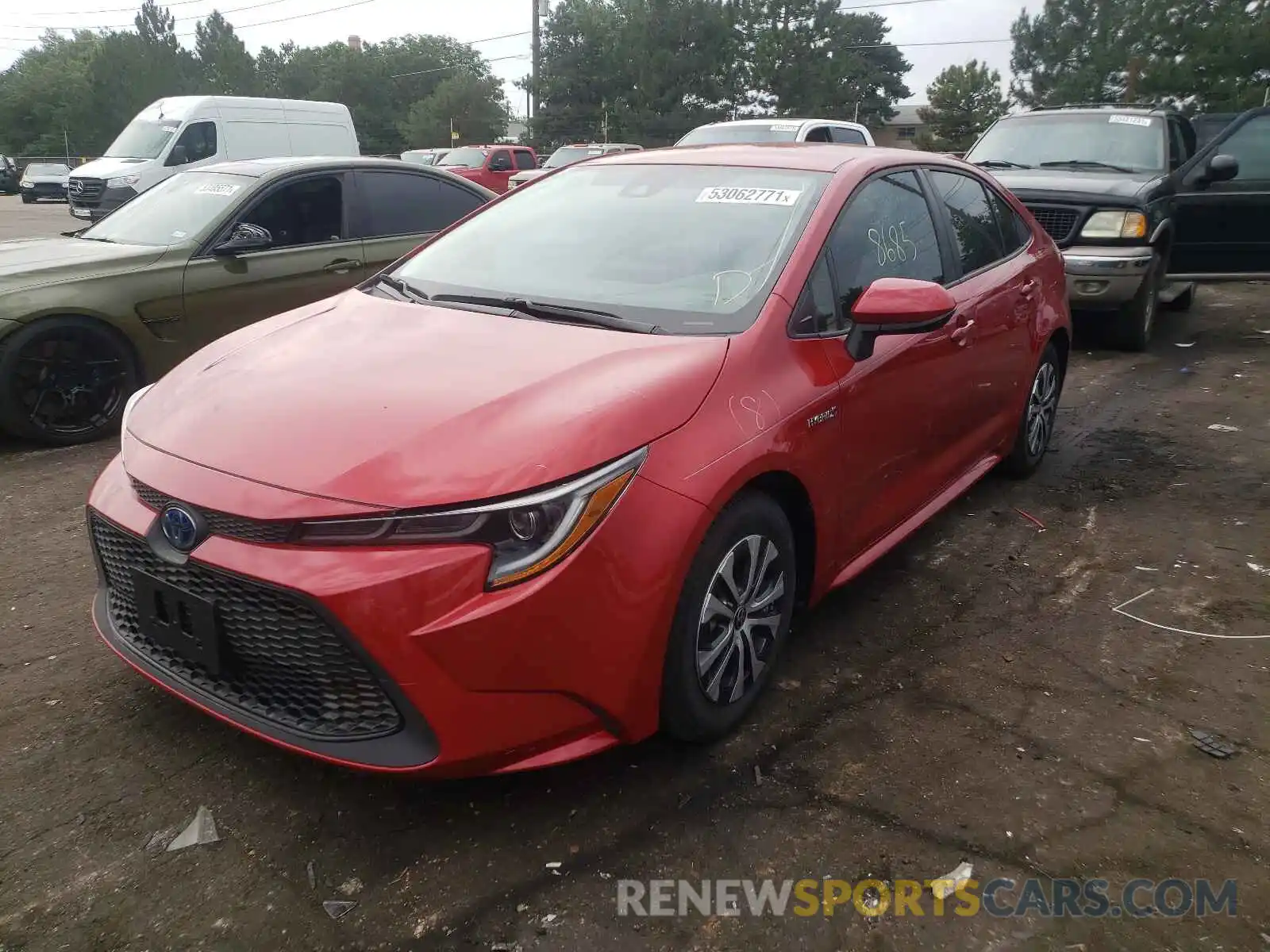 2 Photograph of a damaged car JTDEBRBE8LJ031539 TOYOTA COROLLA 2020