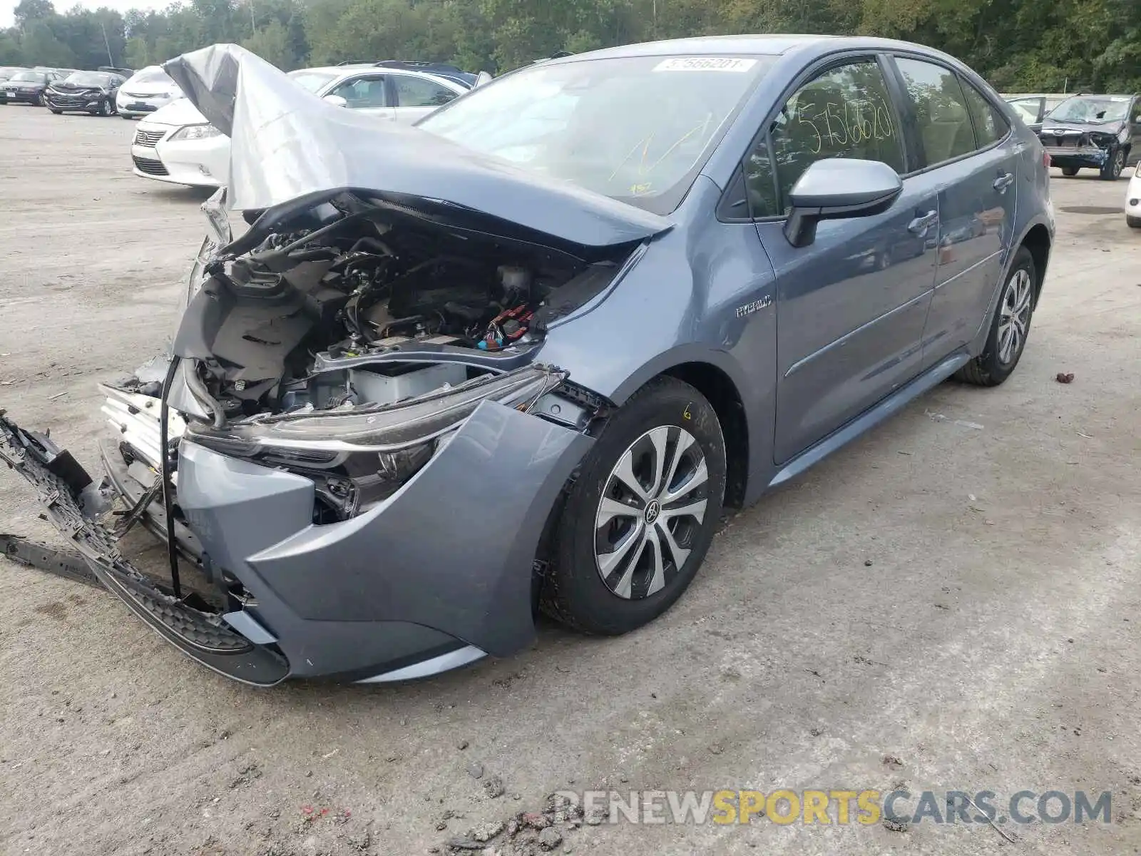 2 Photograph of a damaged car JTDEBRBE9LJ000834 TOYOTA COROLLA 2020