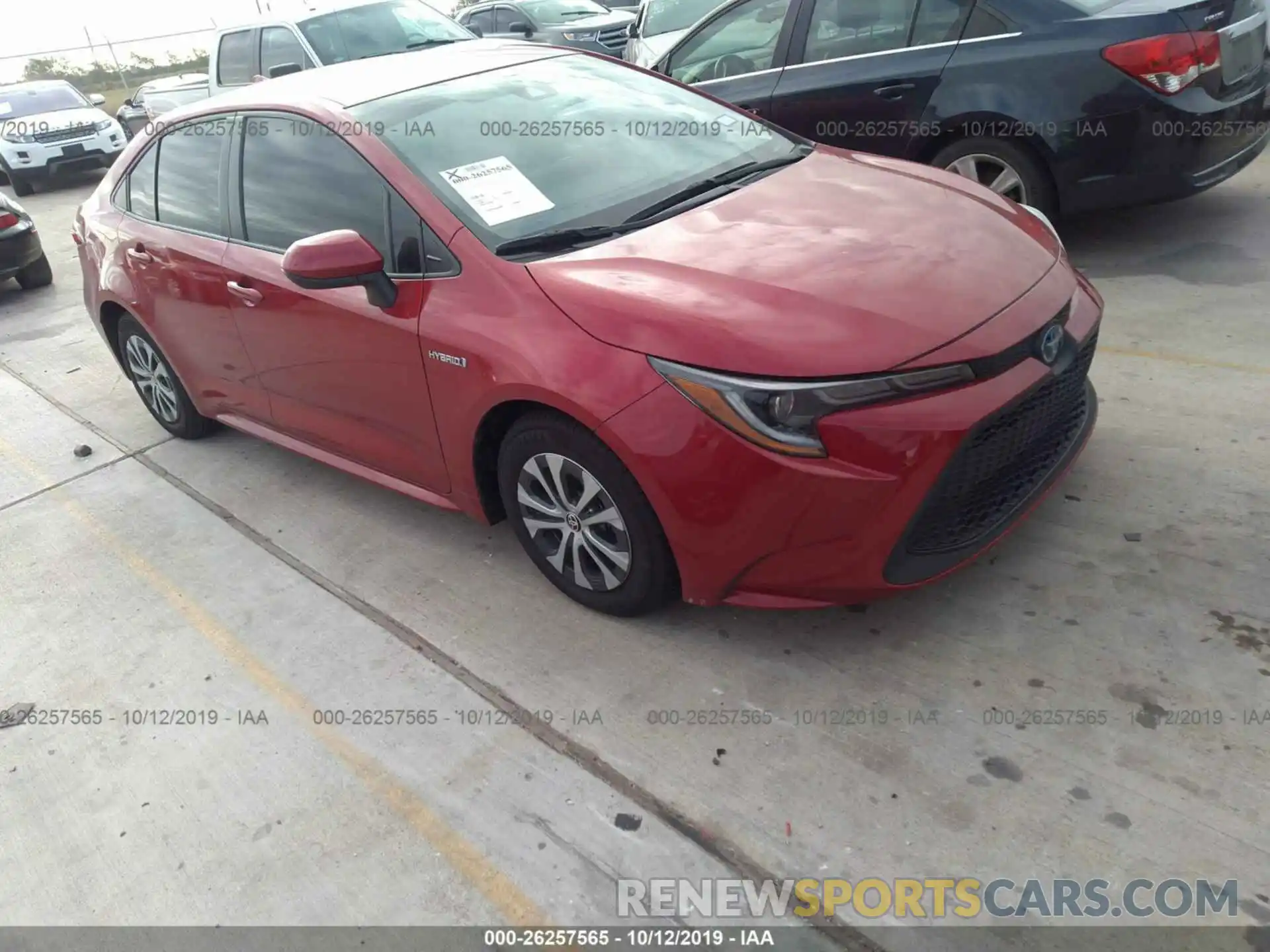 1 Photograph of a damaged car JTDEBRBE9LJ001143 TOYOTA COROLLA 2020