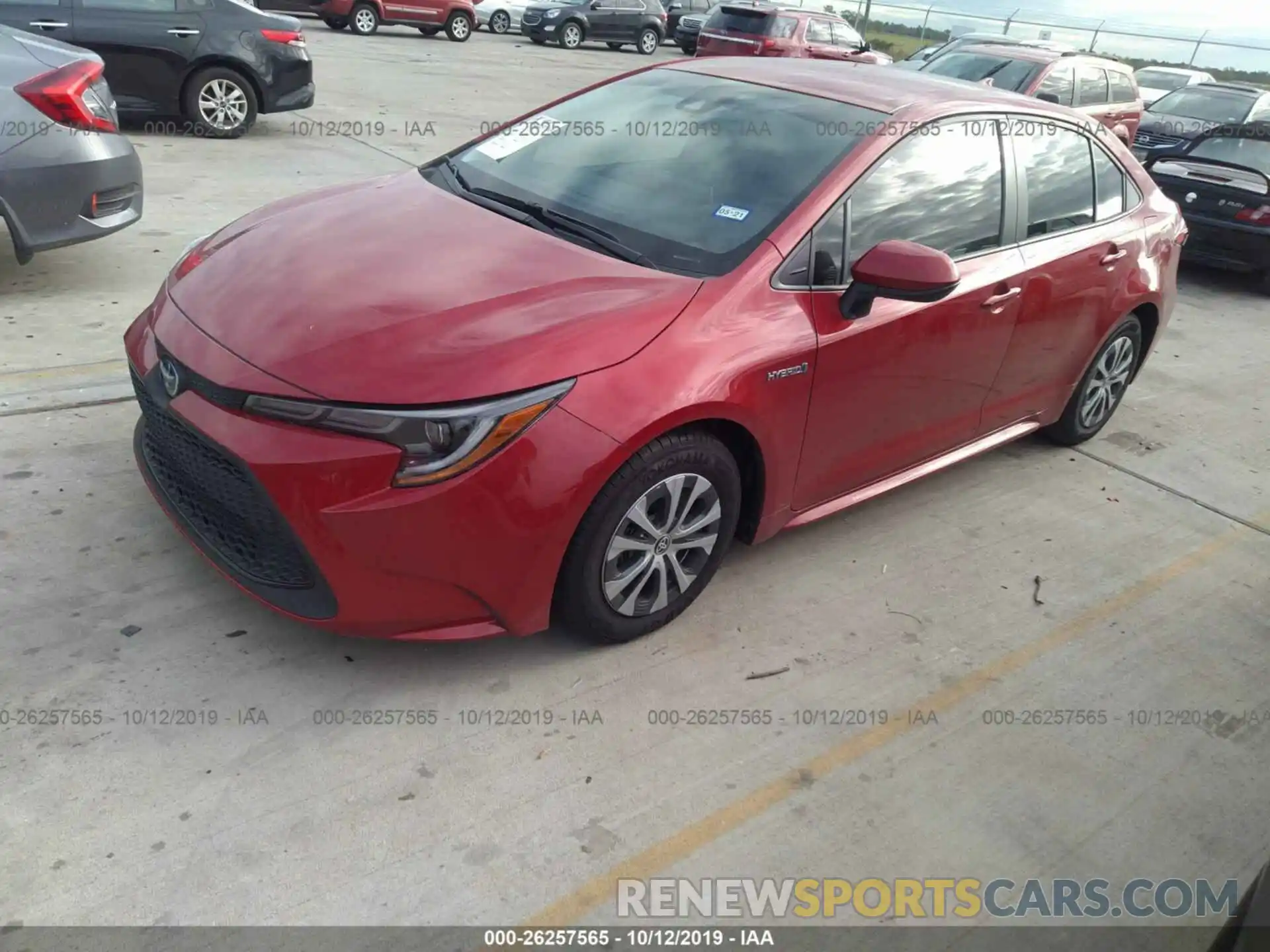 2 Photograph of a damaged car JTDEBRBE9LJ001143 TOYOTA COROLLA 2020