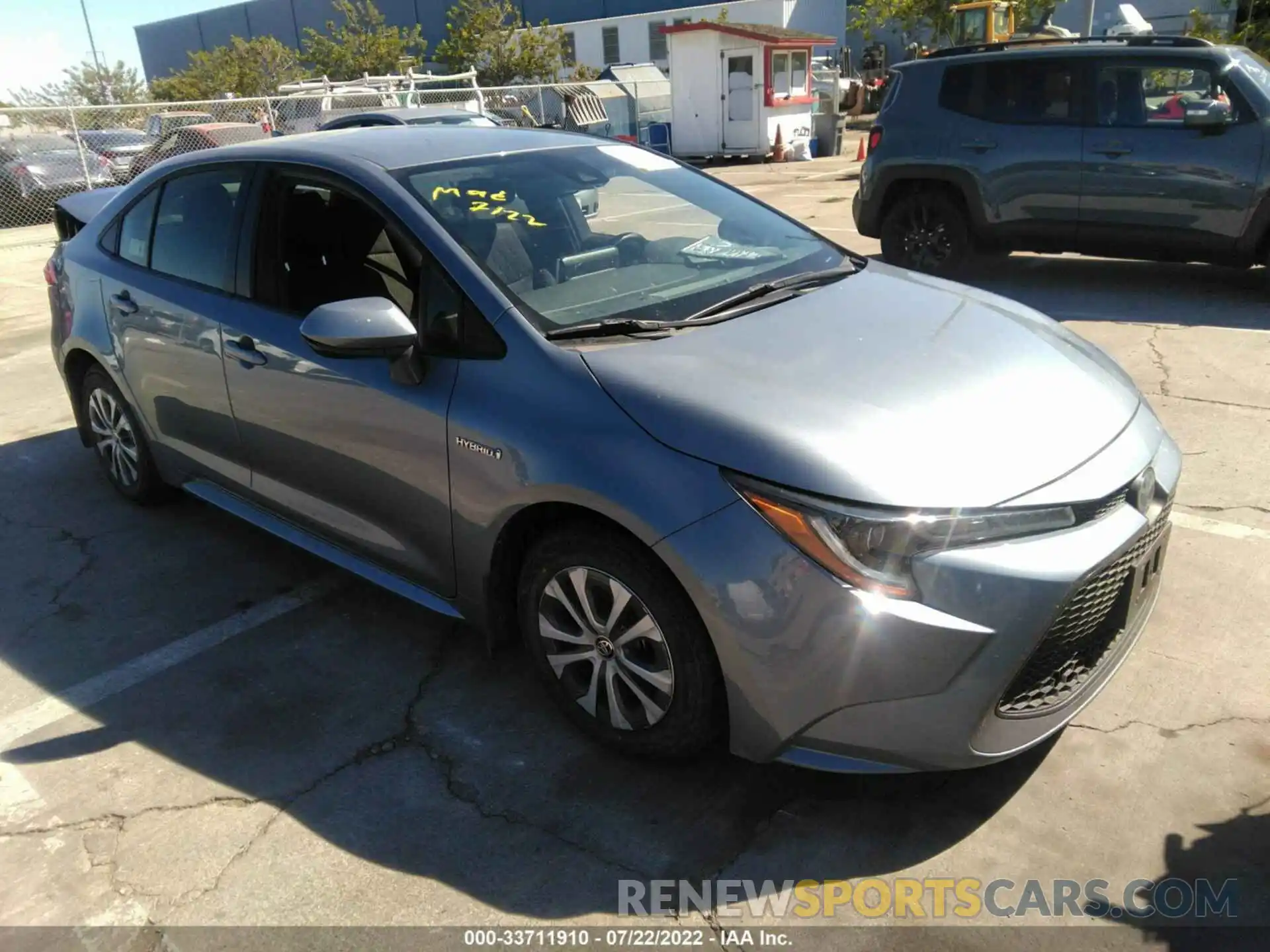 1 Photograph of a damaged car JTDEBRBE9LJ001191 TOYOTA COROLLA 2020