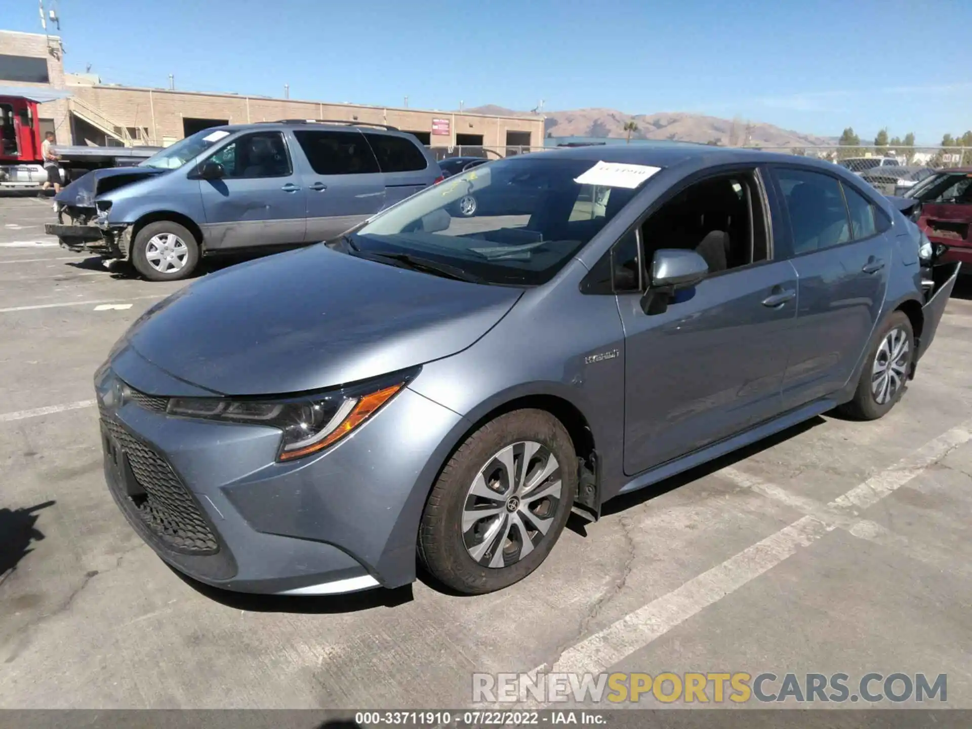 2 Photograph of a damaged car JTDEBRBE9LJ001191 TOYOTA COROLLA 2020