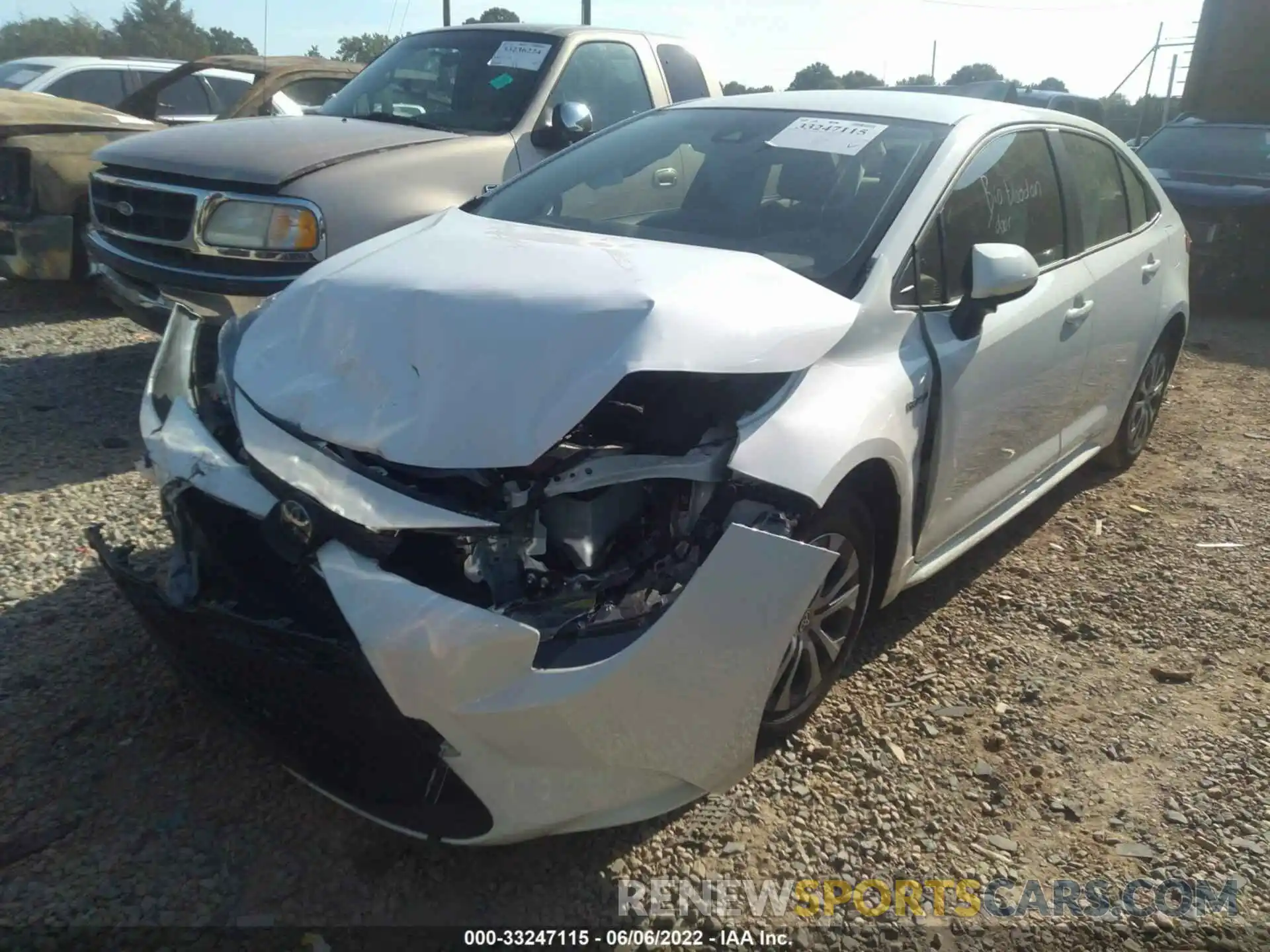 2 Photograph of a damaged car JTDEBRBE9LJ001322 TOYOTA COROLLA 2020