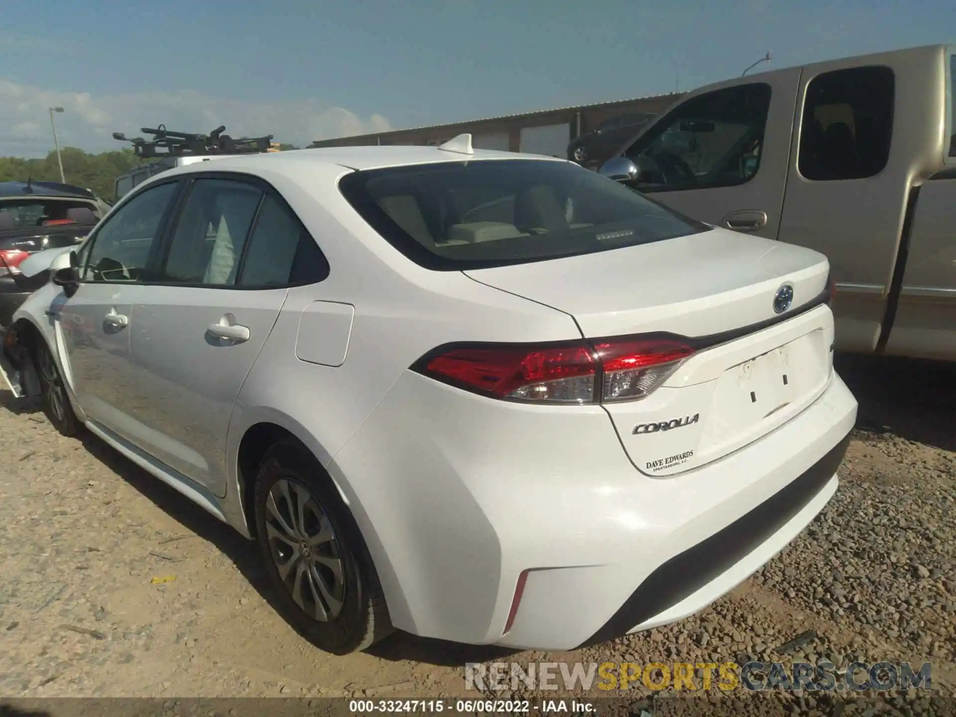 3 Photograph of a damaged car JTDEBRBE9LJ001322 TOYOTA COROLLA 2020