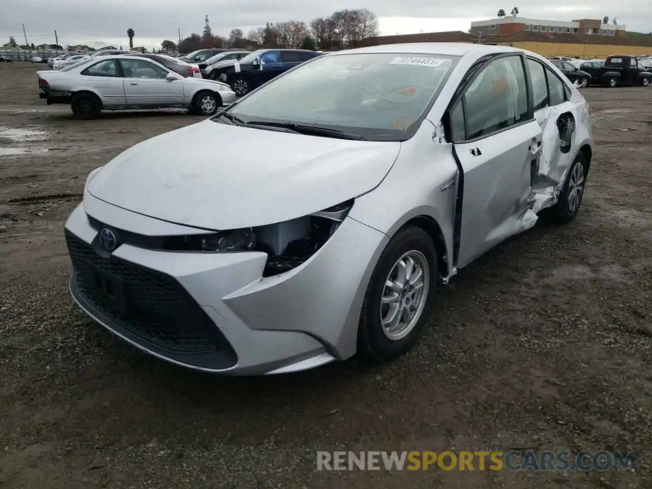 2 Photograph of a damaged car JTDEBRBE9LJ001692 TOYOTA COROLLA 2020