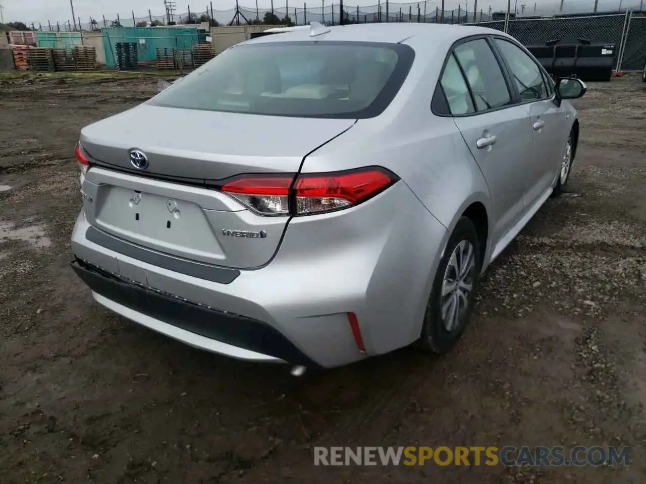 4 Photograph of a damaged car JTDEBRBE9LJ001692 TOYOTA COROLLA 2020