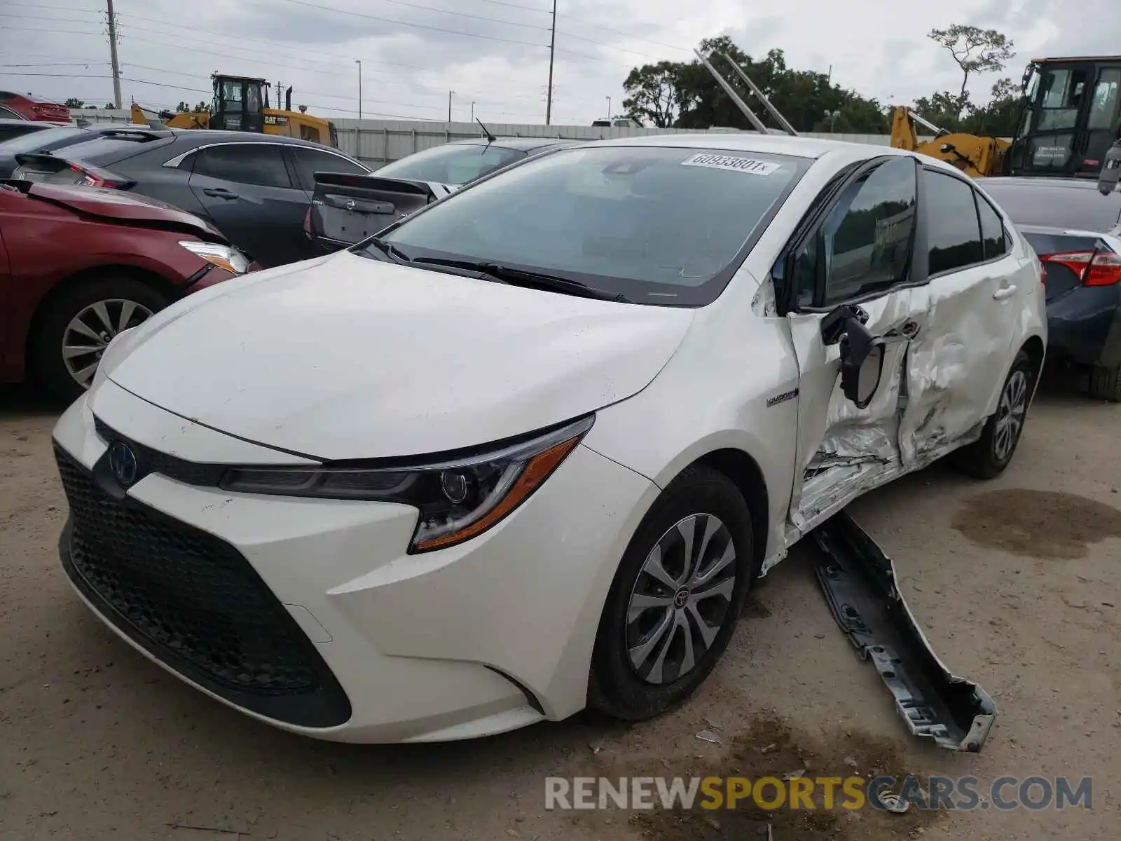 2 Photograph of a damaged car JTDEBRBE9LJ002163 TOYOTA COROLLA 2020