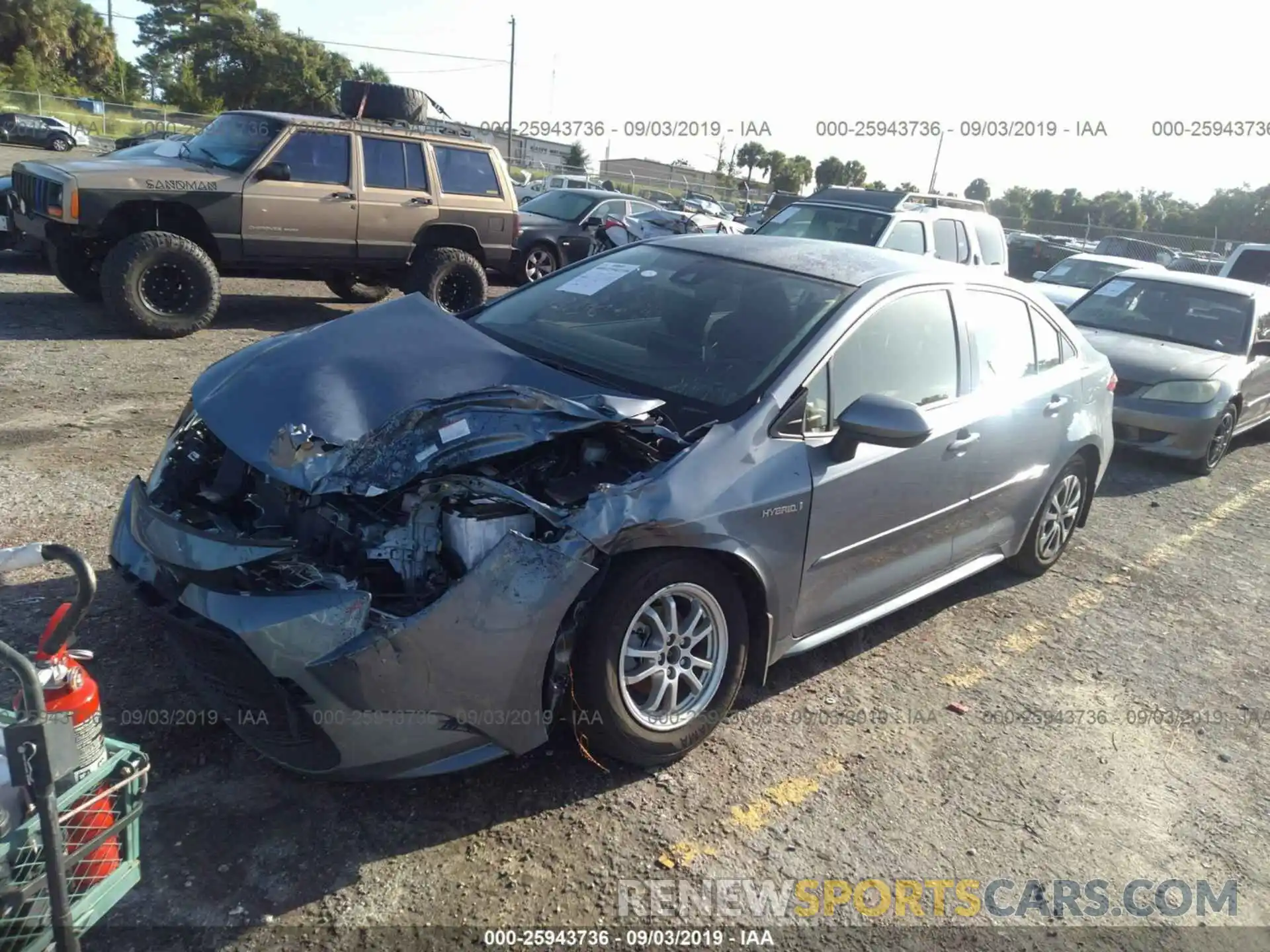 2 Photograph of a damaged car JTDEBRBE9LJ002213 TOYOTA COROLLA 2020