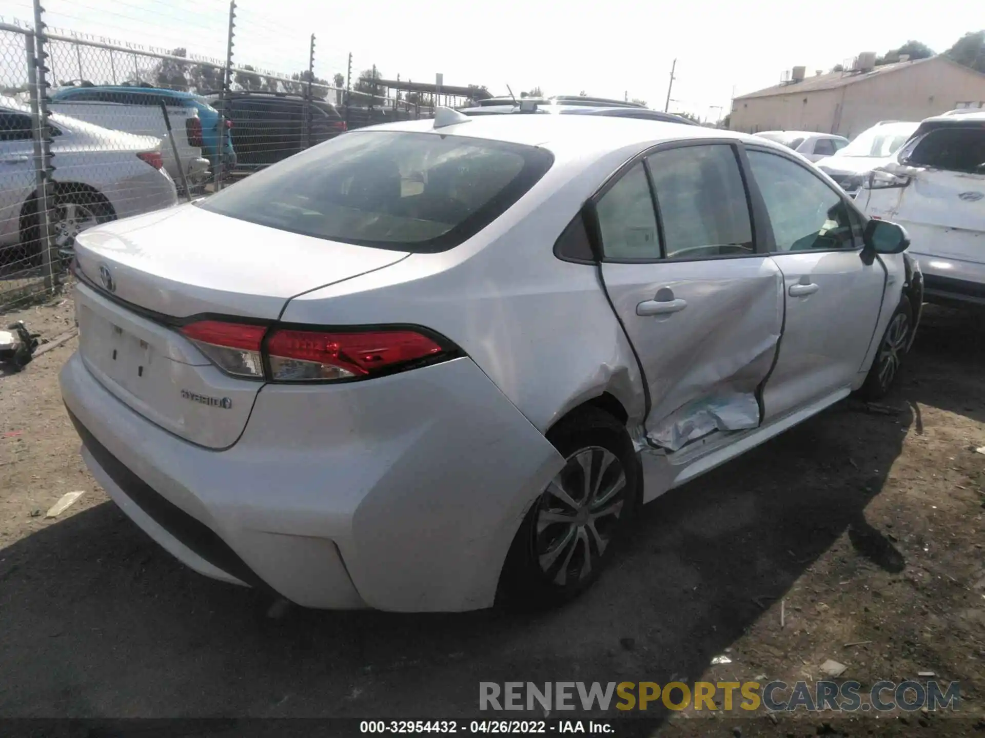 4 Photograph of a damaged car JTDEBRBE9LJ002227 TOYOTA COROLLA 2020