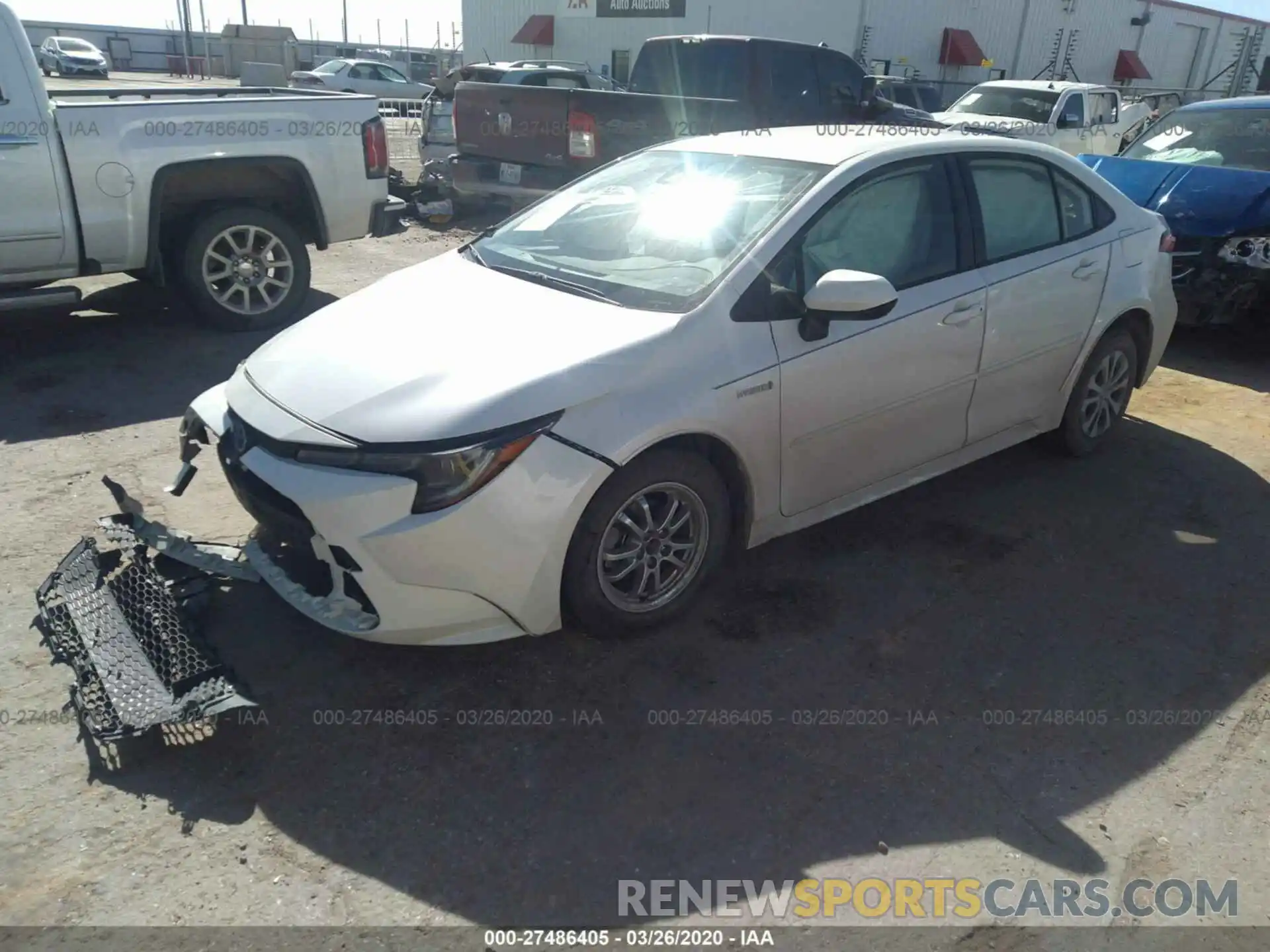 2 Photograph of a damaged car JTDEBRBE9LJ002566 TOYOTA COROLLA 2020