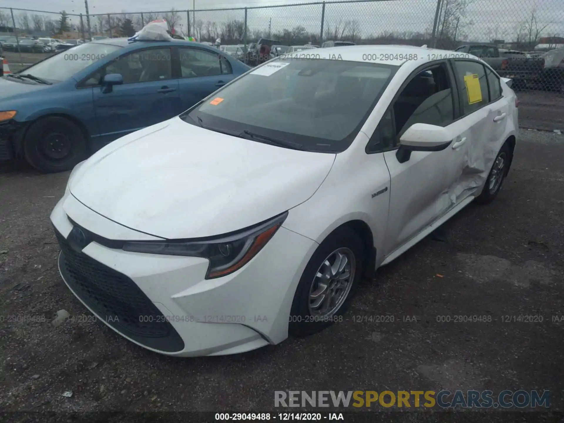 2 Photograph of a damaged car JTDEBRBE9LJ002812 TOYOTA COROLLA 2020