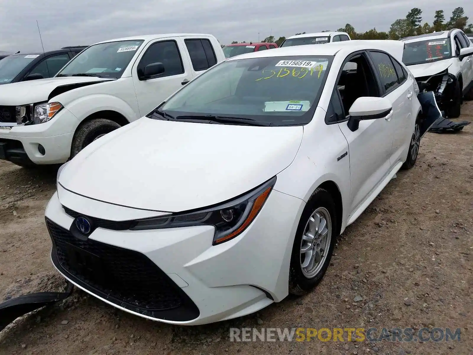 2 Photograph of a damaged car JTDEBRBE9LJ003426 TOYOTA COROLLA 2020